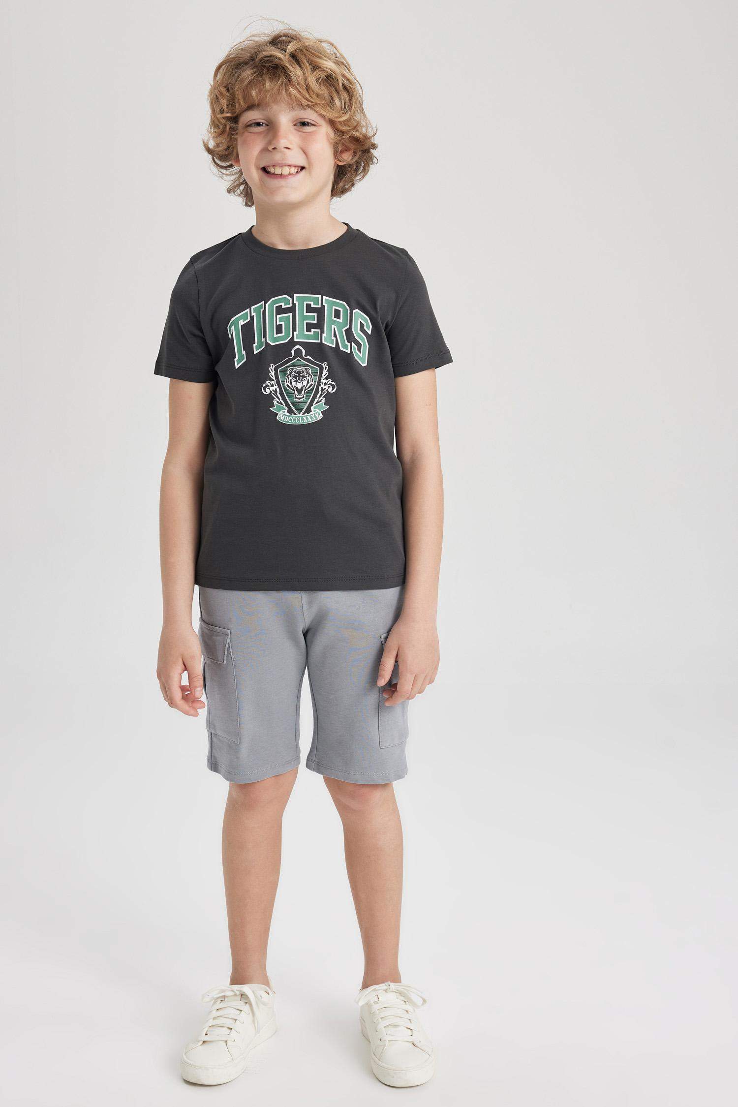 Boy Regular Fit Crew Neck Printed Short Sleeve T-Shirt