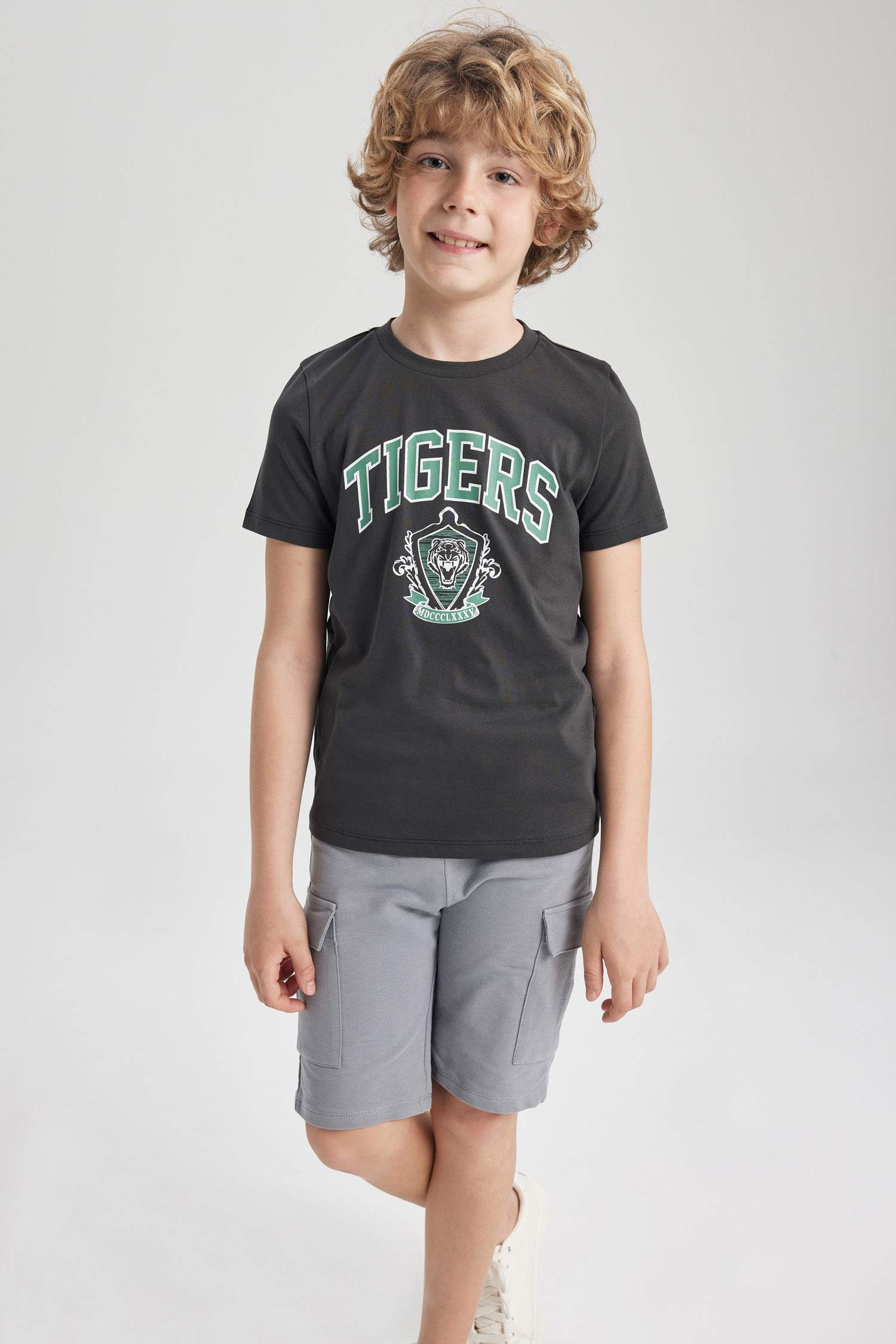 Boy Regular Fit Crew Neck Printed Short Sleeve T-Shirt