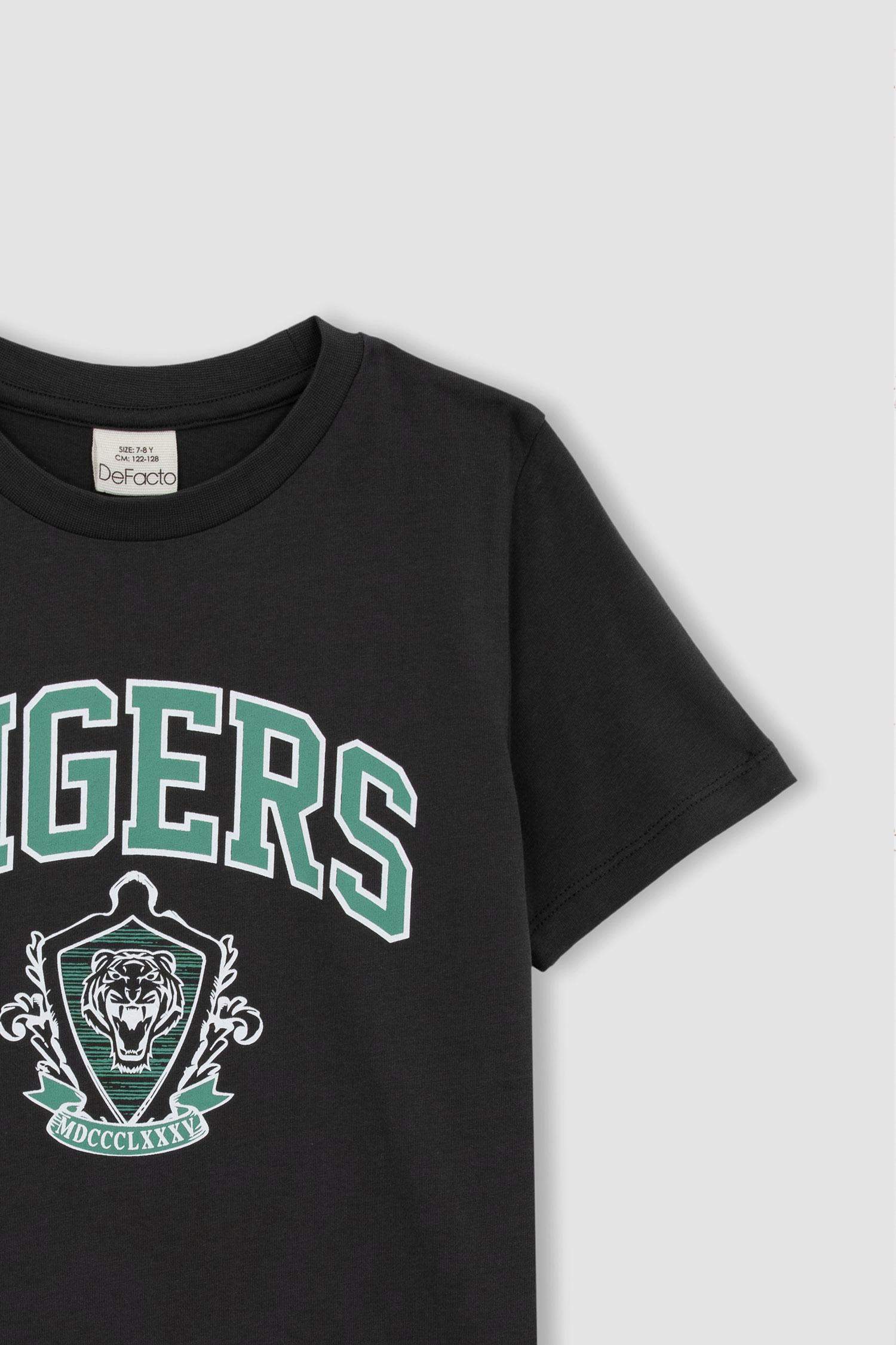 Boy Regular Fit Crew Neck Printed Short Sleeve T-Shirt