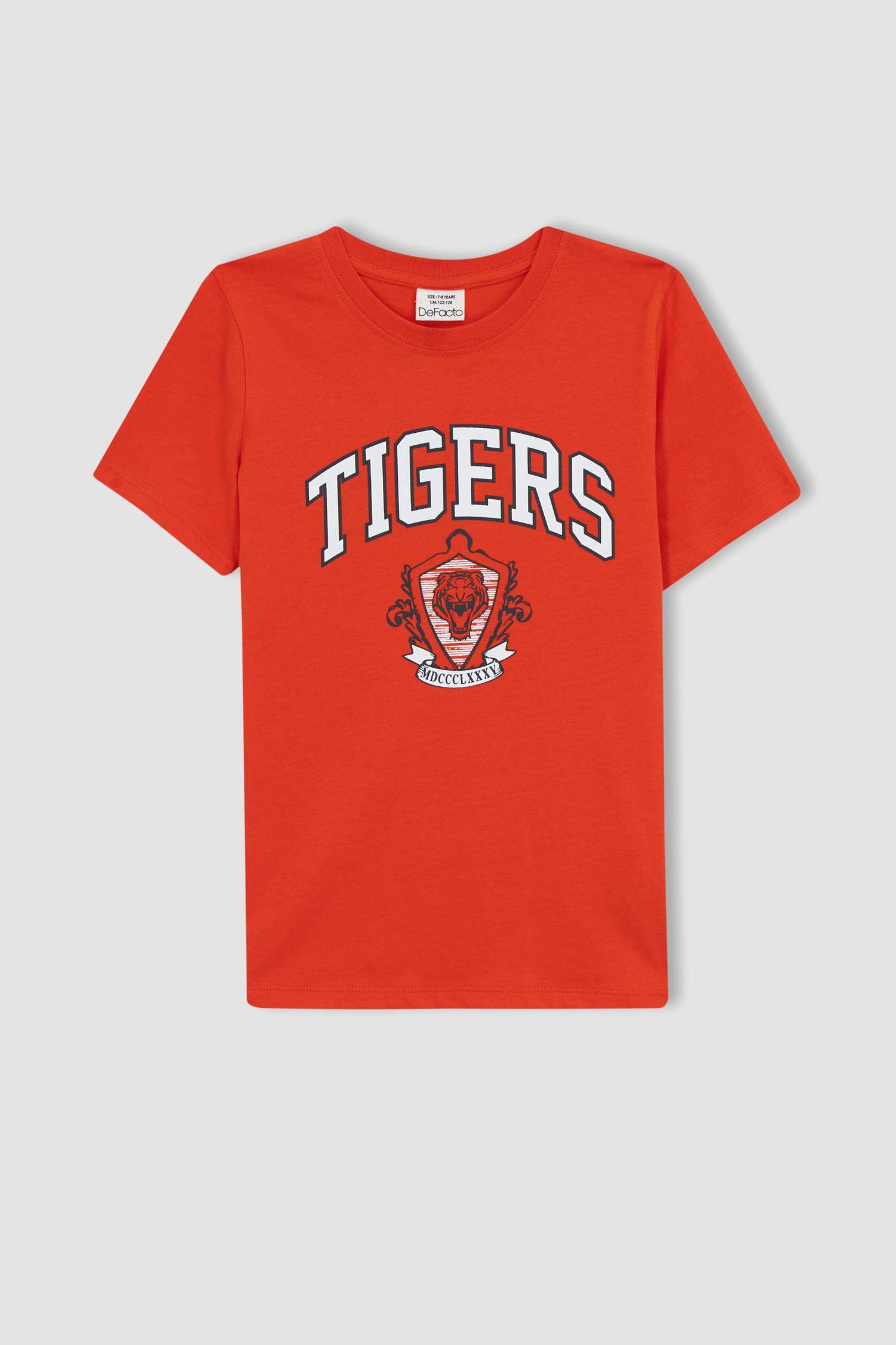 Boy Regular Fit Crew Neck Printed Short Sleeve T-Shirt