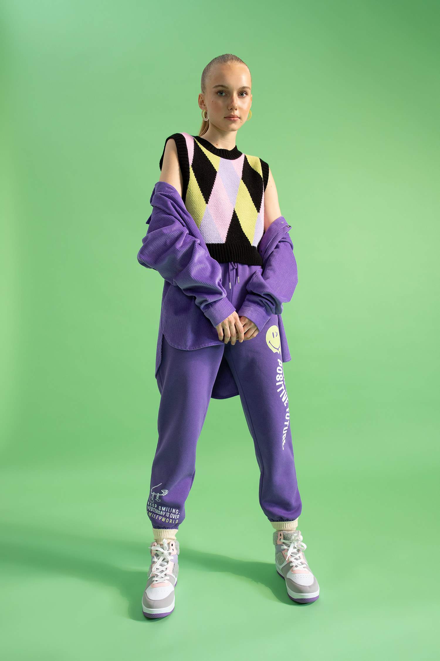 Coool слим пішімі дөңгелек жаға трикотаж Жилет