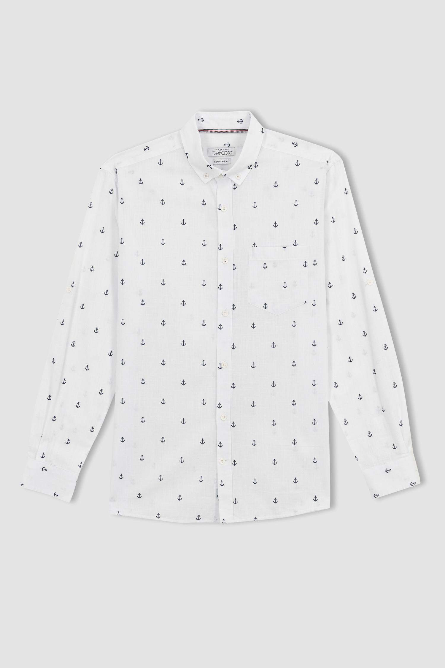 قميص ولادي طويل الأكمام قصة عادية