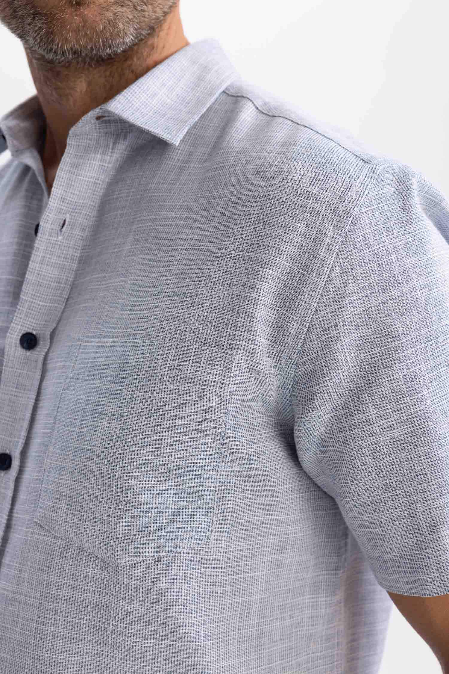 Chemise à manches courtes en coton à Coupe Régulière