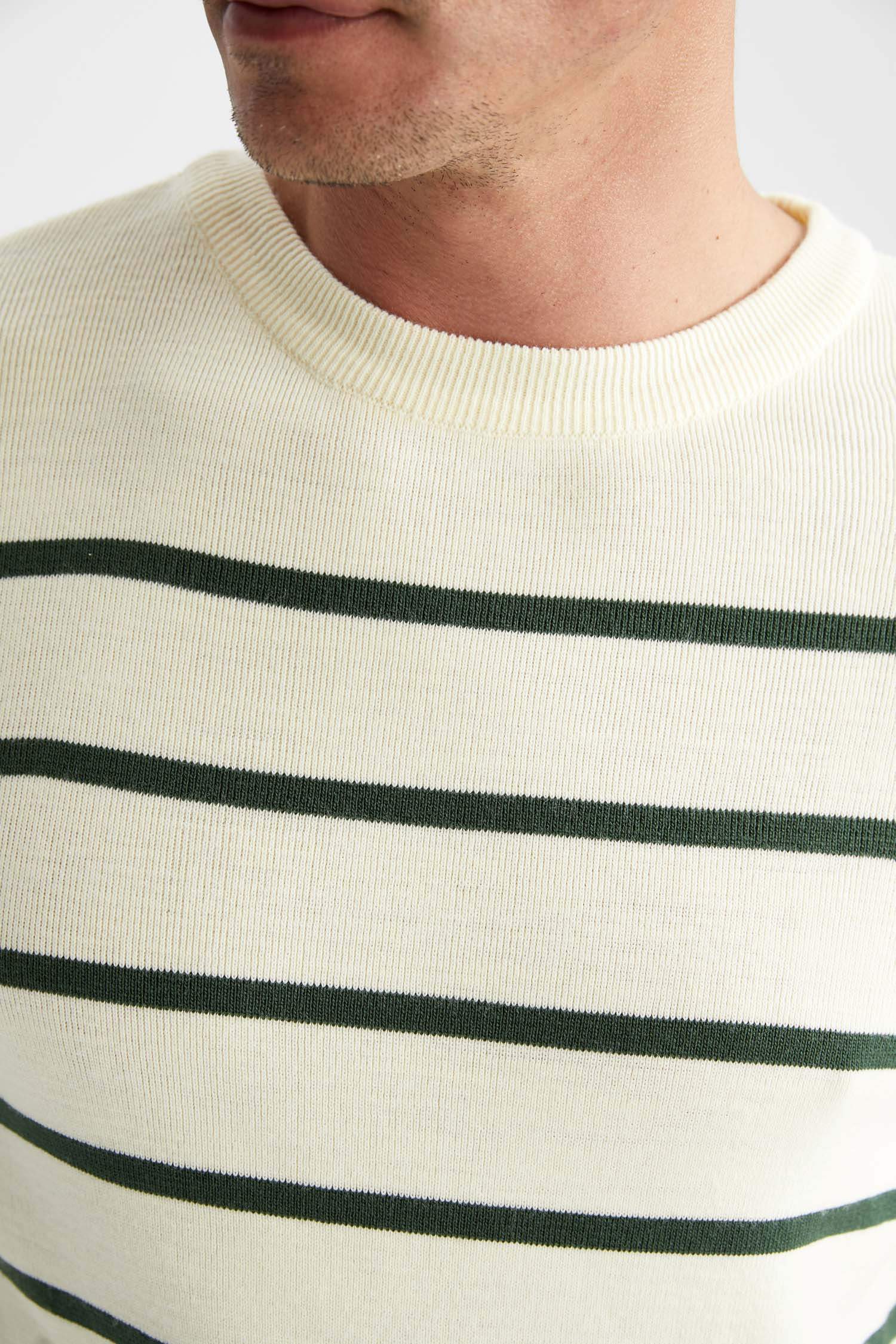 қалыпты пішім дөңгелек жаға трикотаж Пулловер