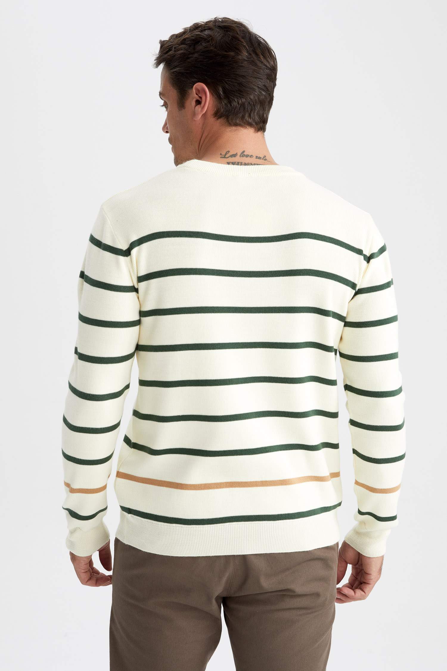 қалыпты пішім дөңгелек жаға трикотаж Пулловер