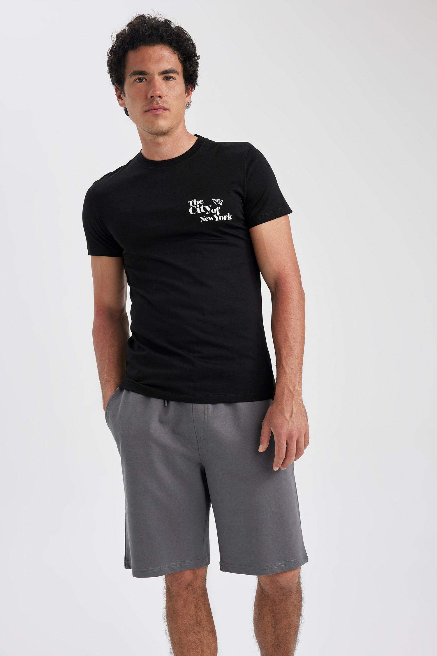Slim Fit Crew Neck Printed T-Shirt