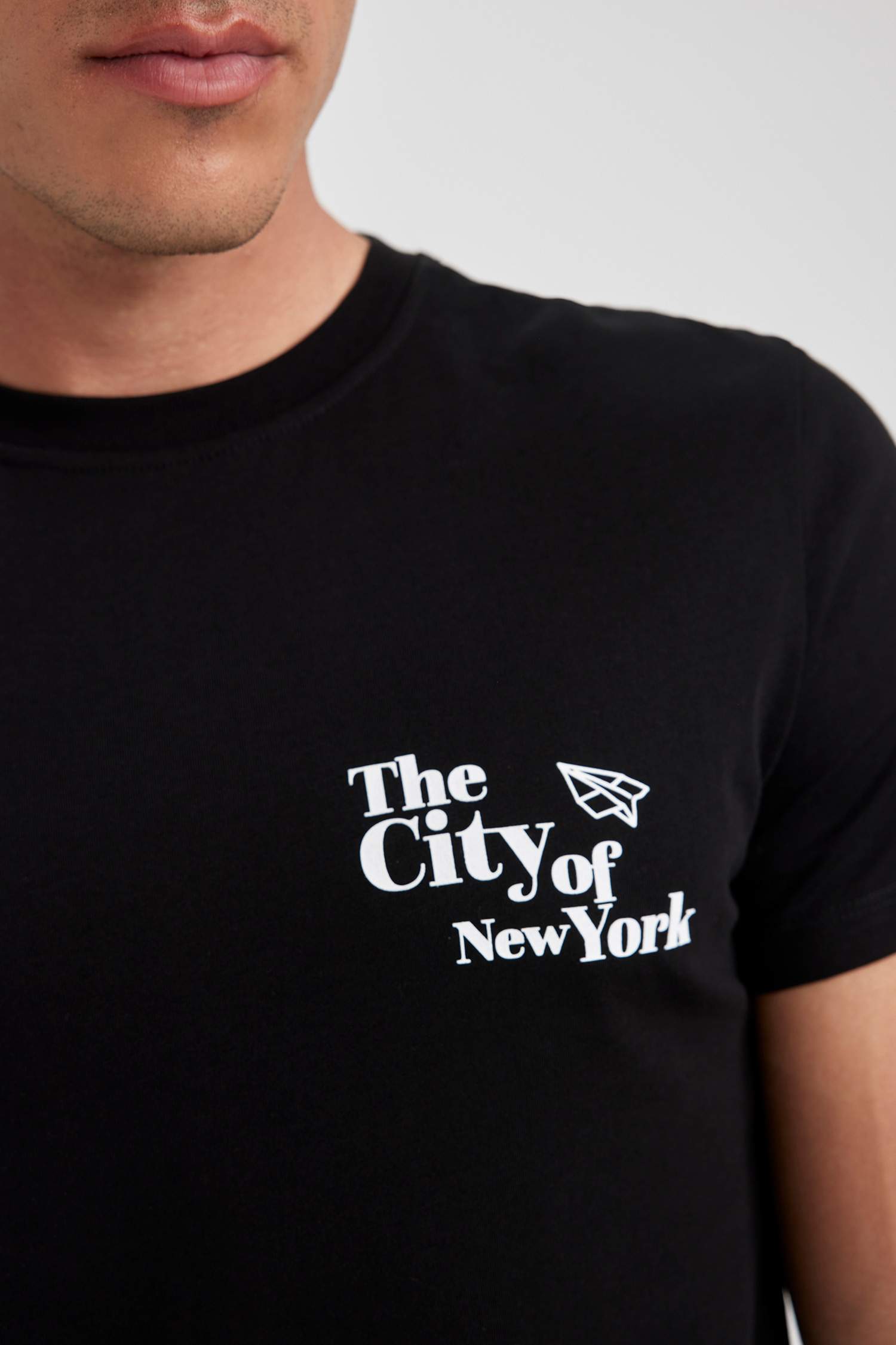 Slim Fit Crew Neck Printed T-Shirt