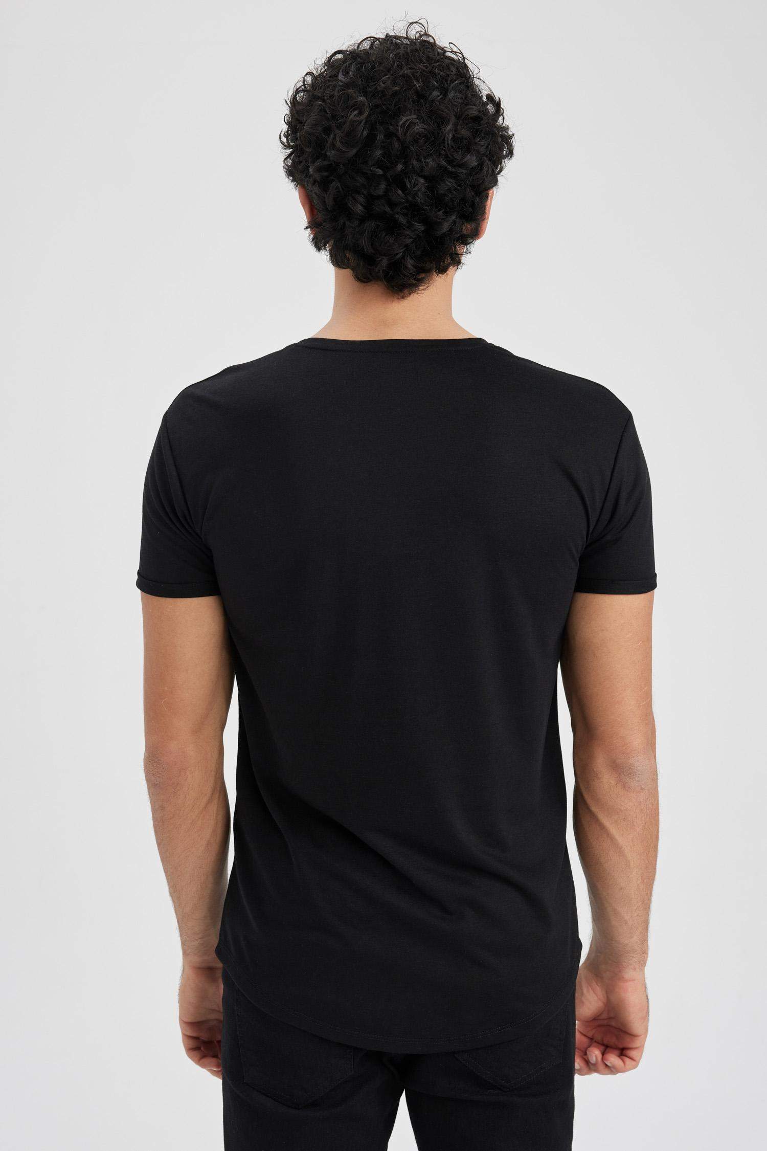 дөңгелек жаға минималл Қысқа жеңді футболка