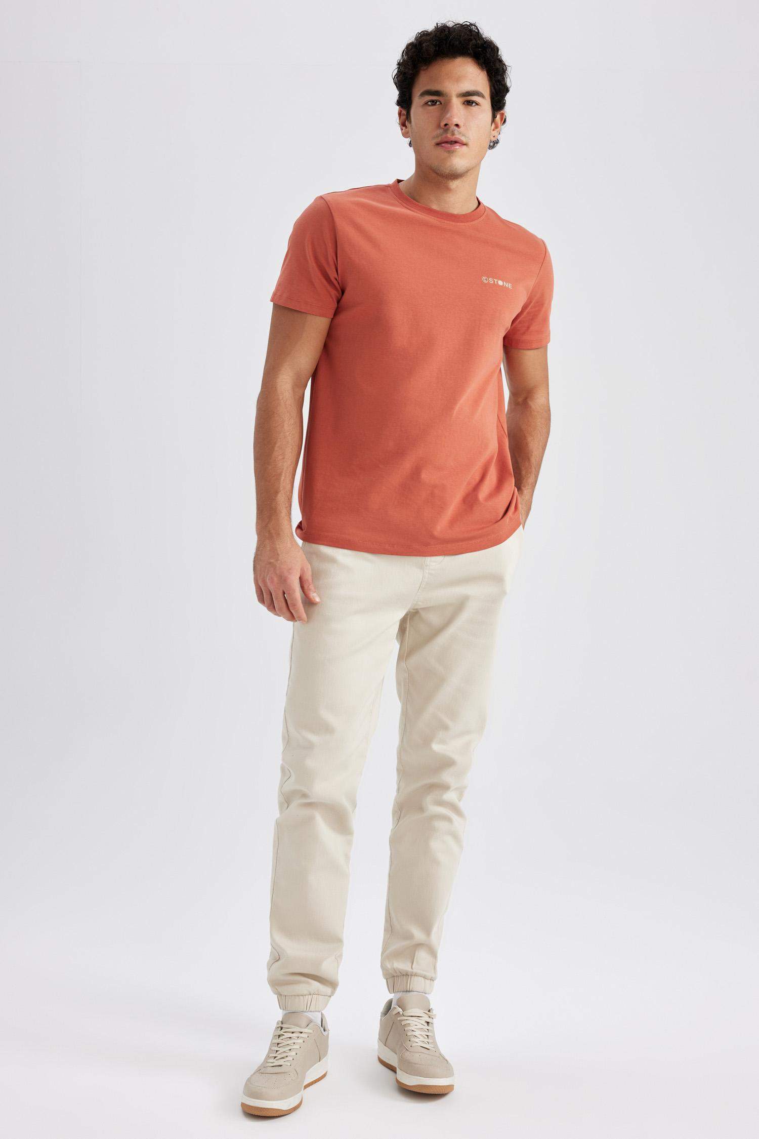 Slim Fit Crew Neck Printed T-Shirt