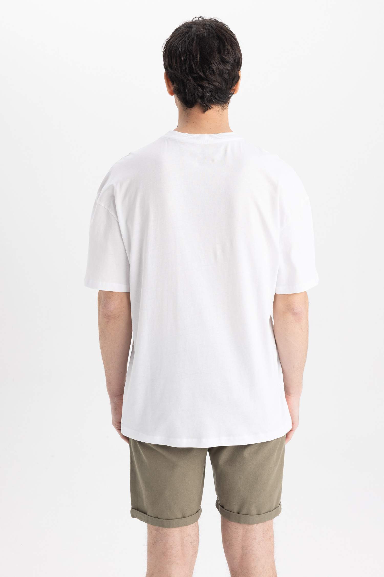 Comfort Fit Crew Neck Printed Cotton T-Shirt