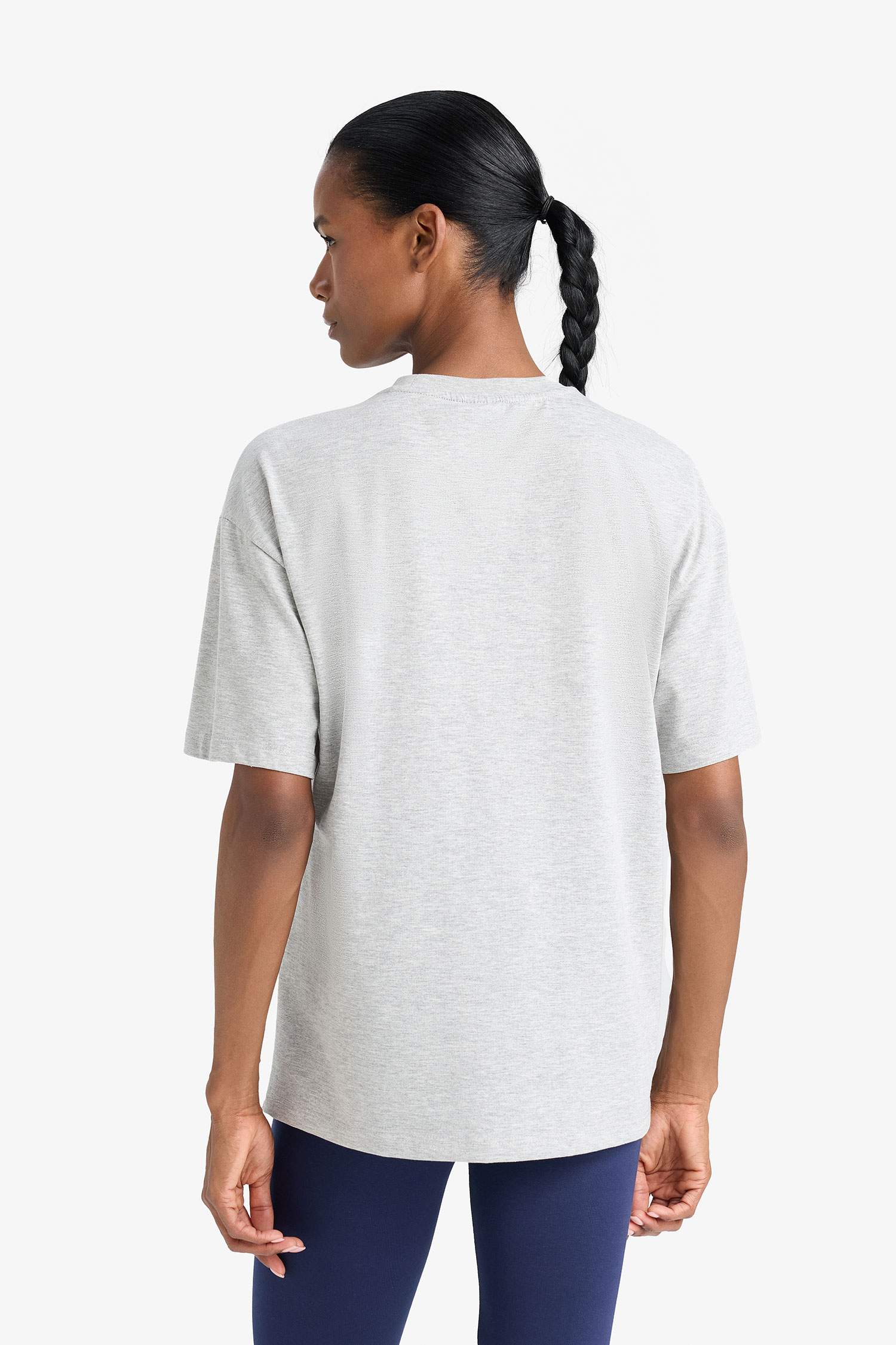 Boxy Fit Crew Neck Printed T-Shirt