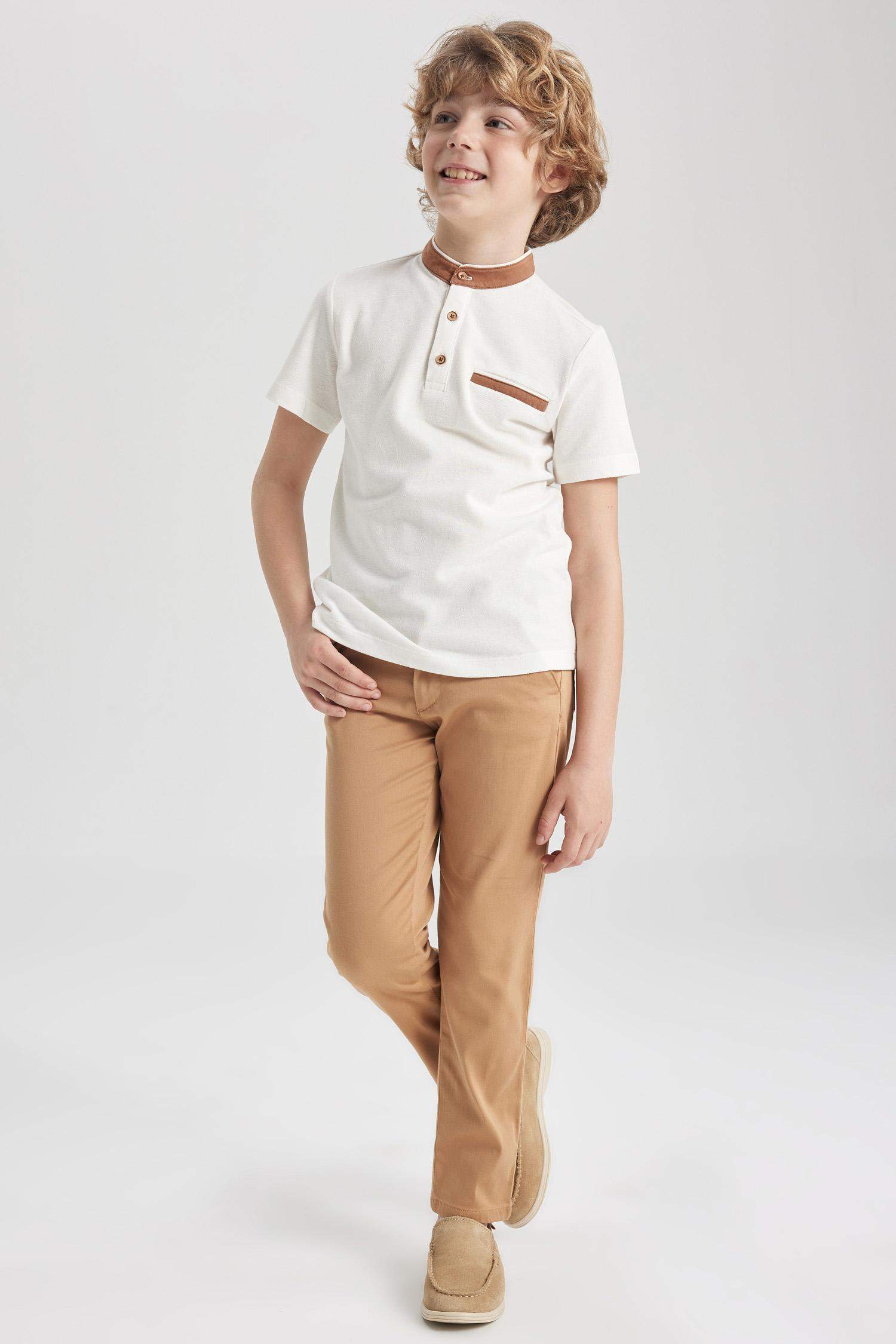 Ұлдарға годат жаға қысқа жеңді Қысқа Жеңді Поло Футболка