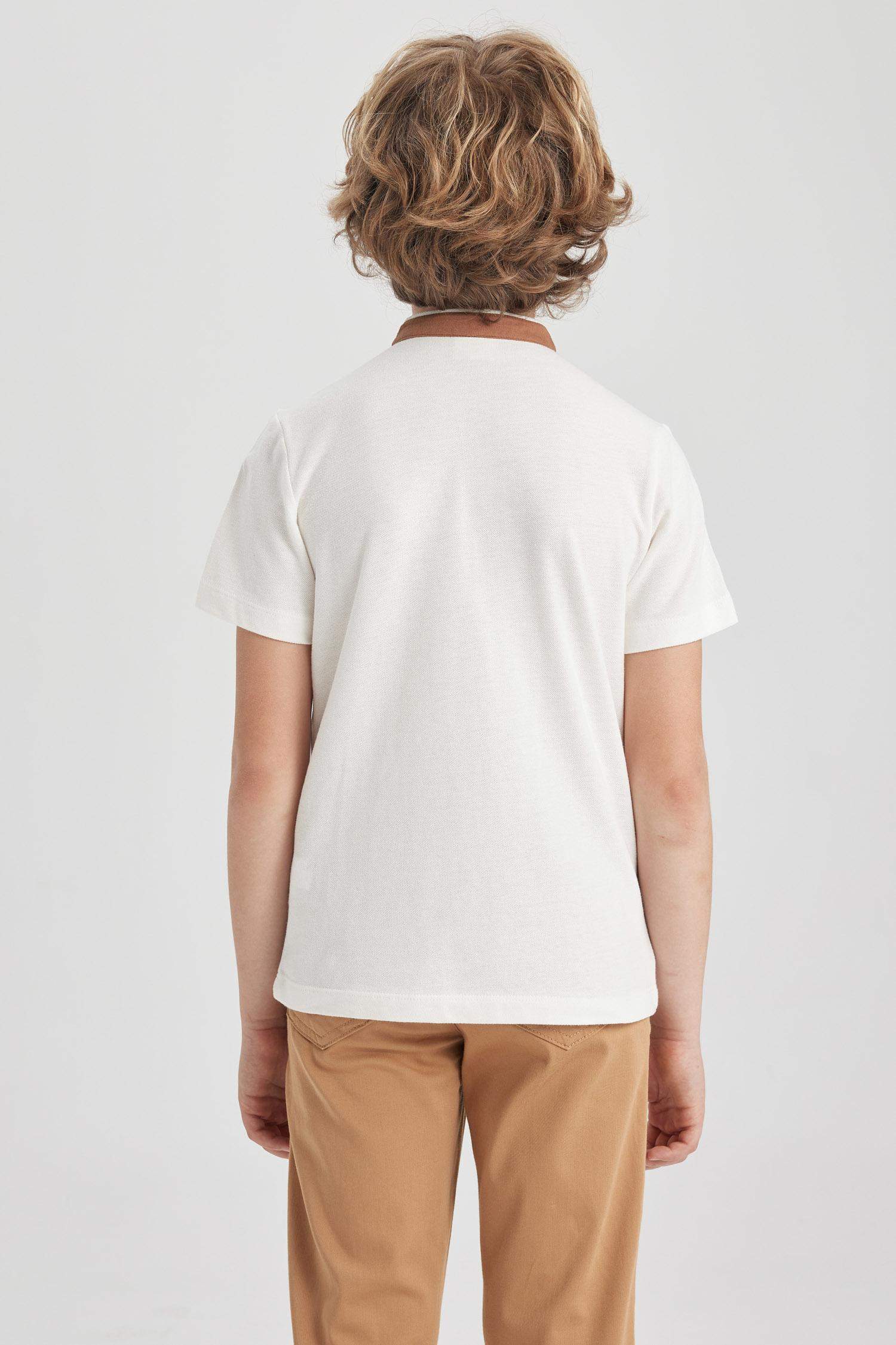 Ұлдарға годат жаға қысқа жеңді Қысқа Жеңді Поло Футболка