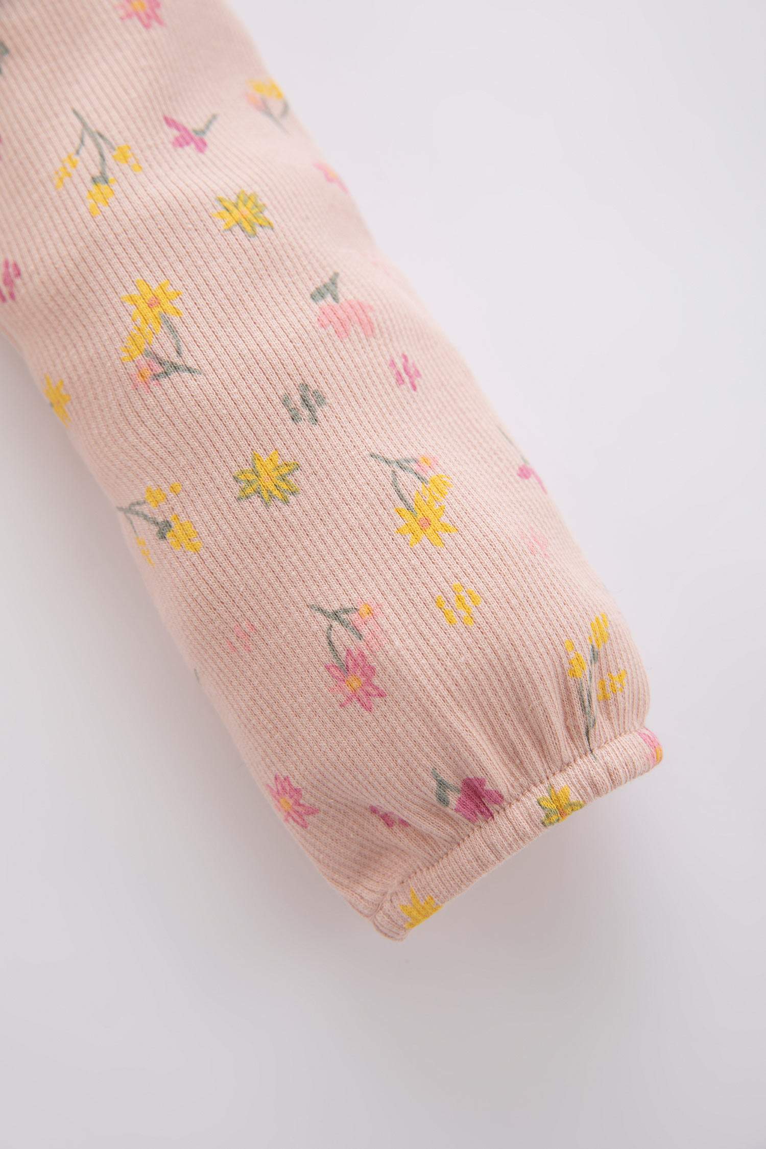 Pink BABY GIRL Regular Fit Flower Long Sleeve Knitted Dress 2708456 DeFacto