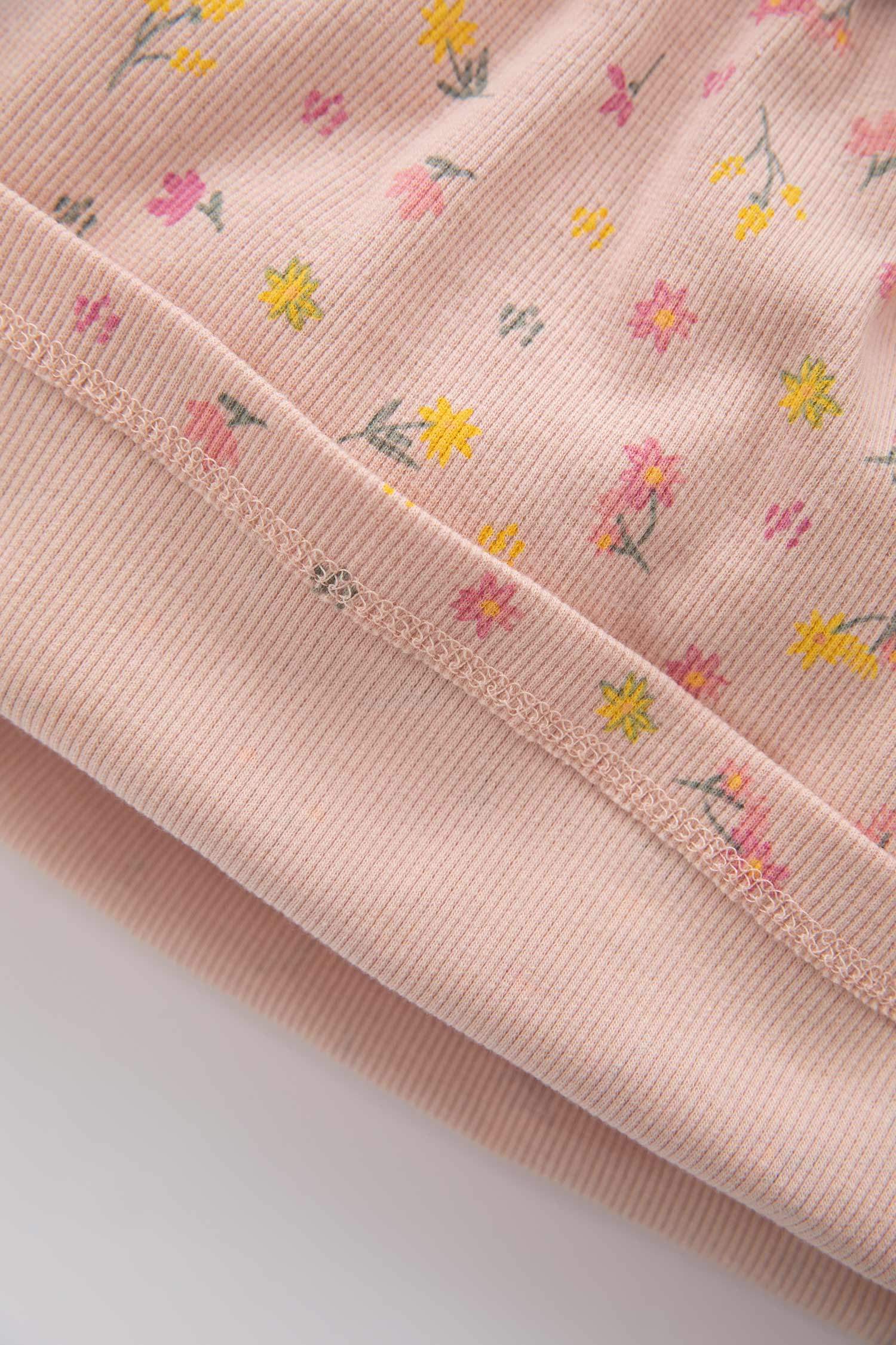 Pink BABY GIRL Regular Fit Flower Long Sleeve Knitted Dress 2708456 DeFacto