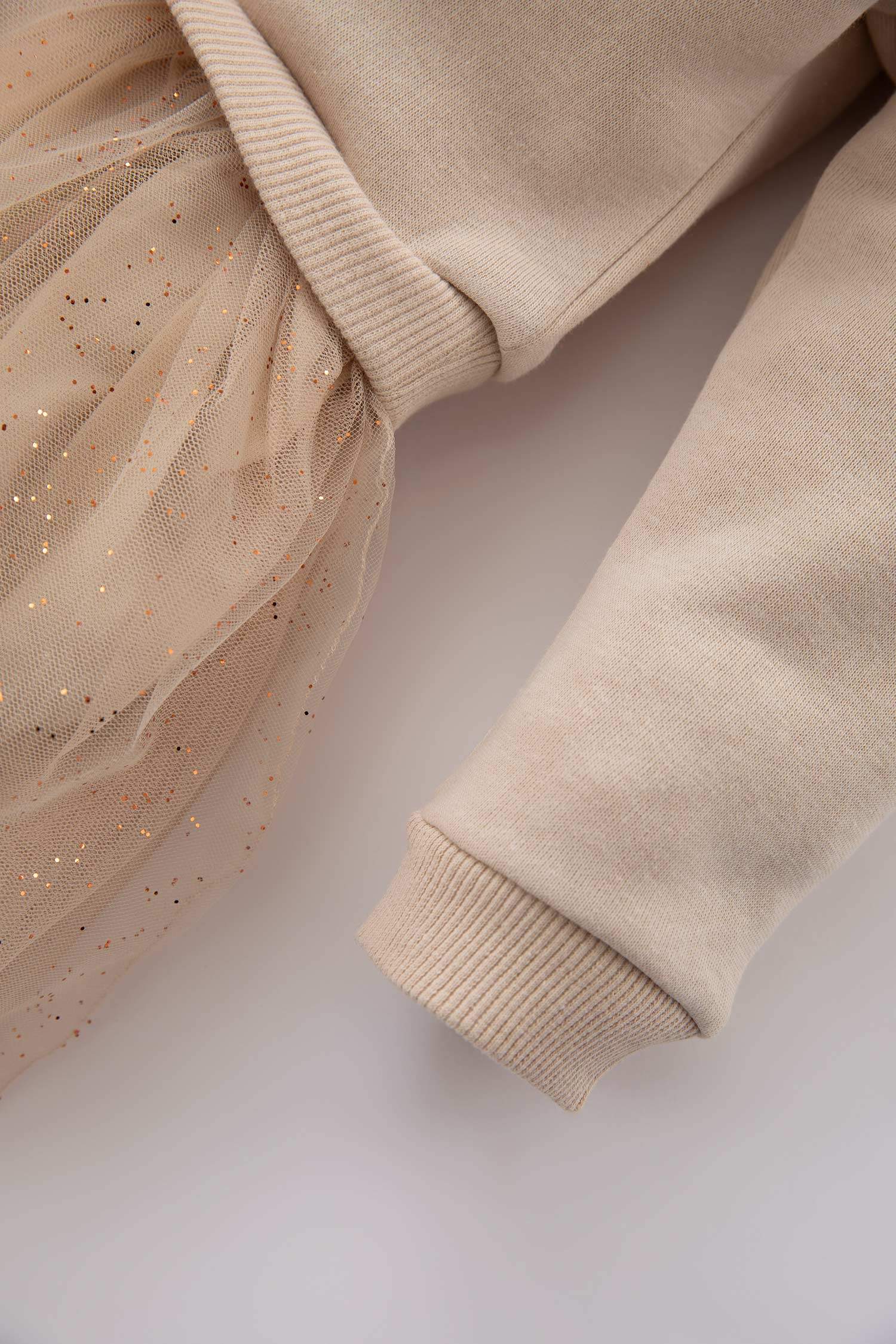 Beige BABY GIRL Baby Girl Crew Neck Long Sleeve Sweat Dress 2714283 DeFacto