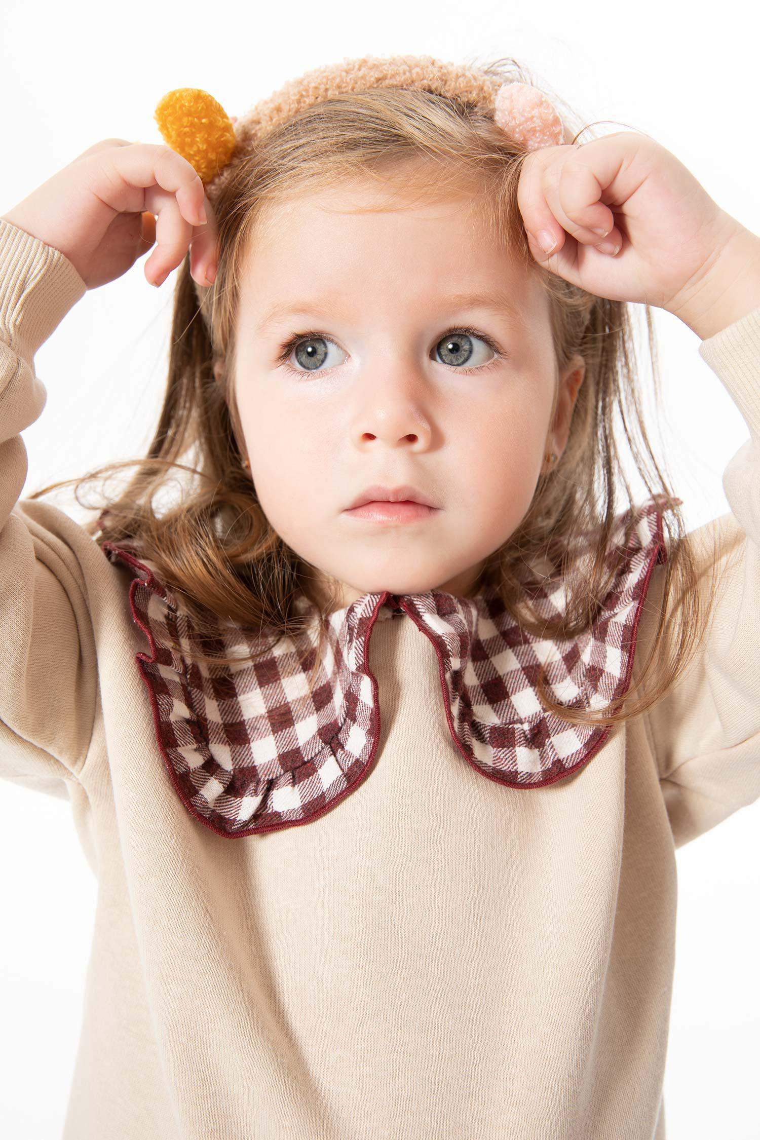 Orange BABY GIRL Regular Fit Big Neck Sweatshirt 2708379 DeFacto