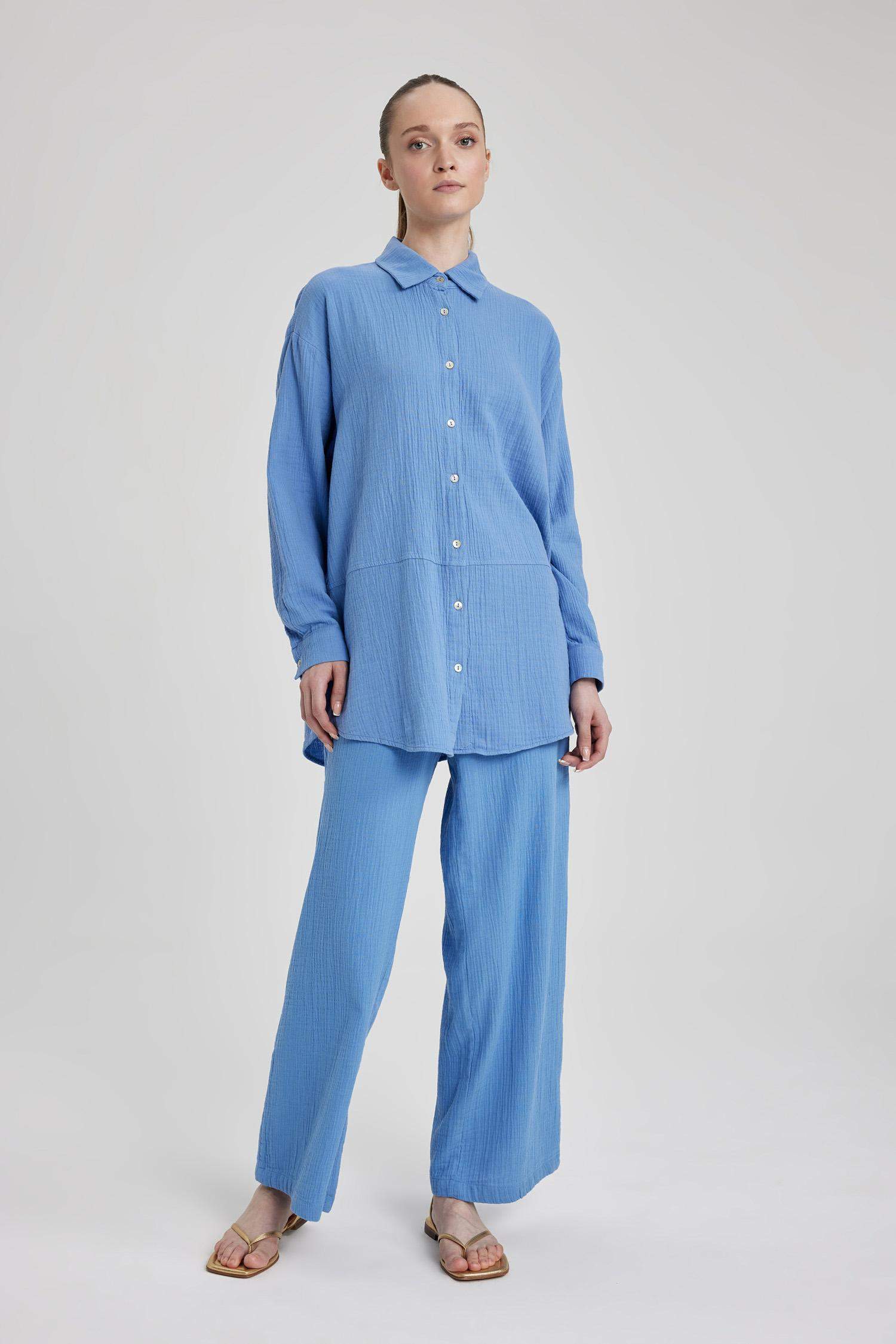 кең аяқ муслин Шалбар