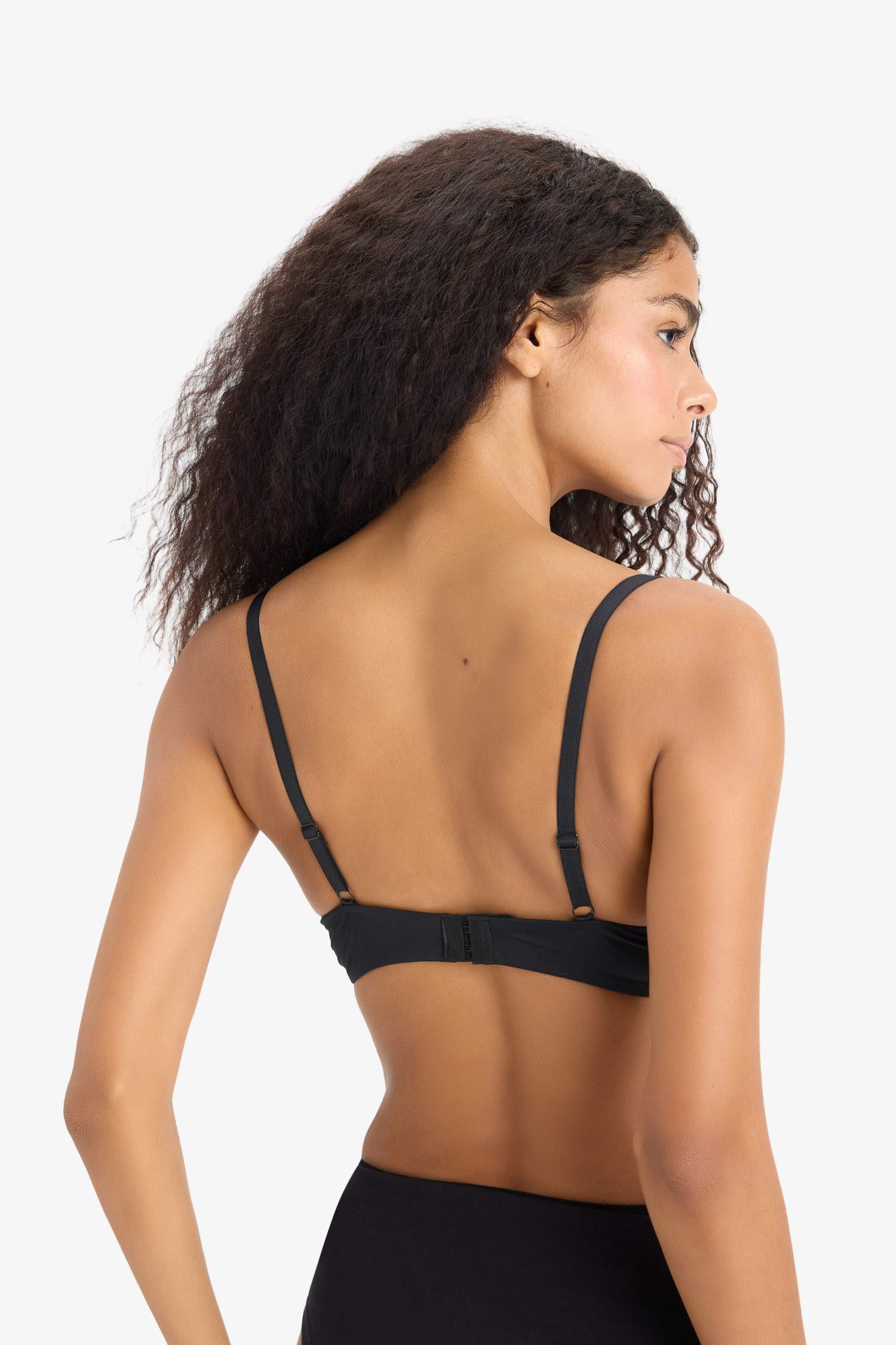 Push Up Micro Kaplı Yarım Dolgulu Balenli Tişört Bra Fall in Love