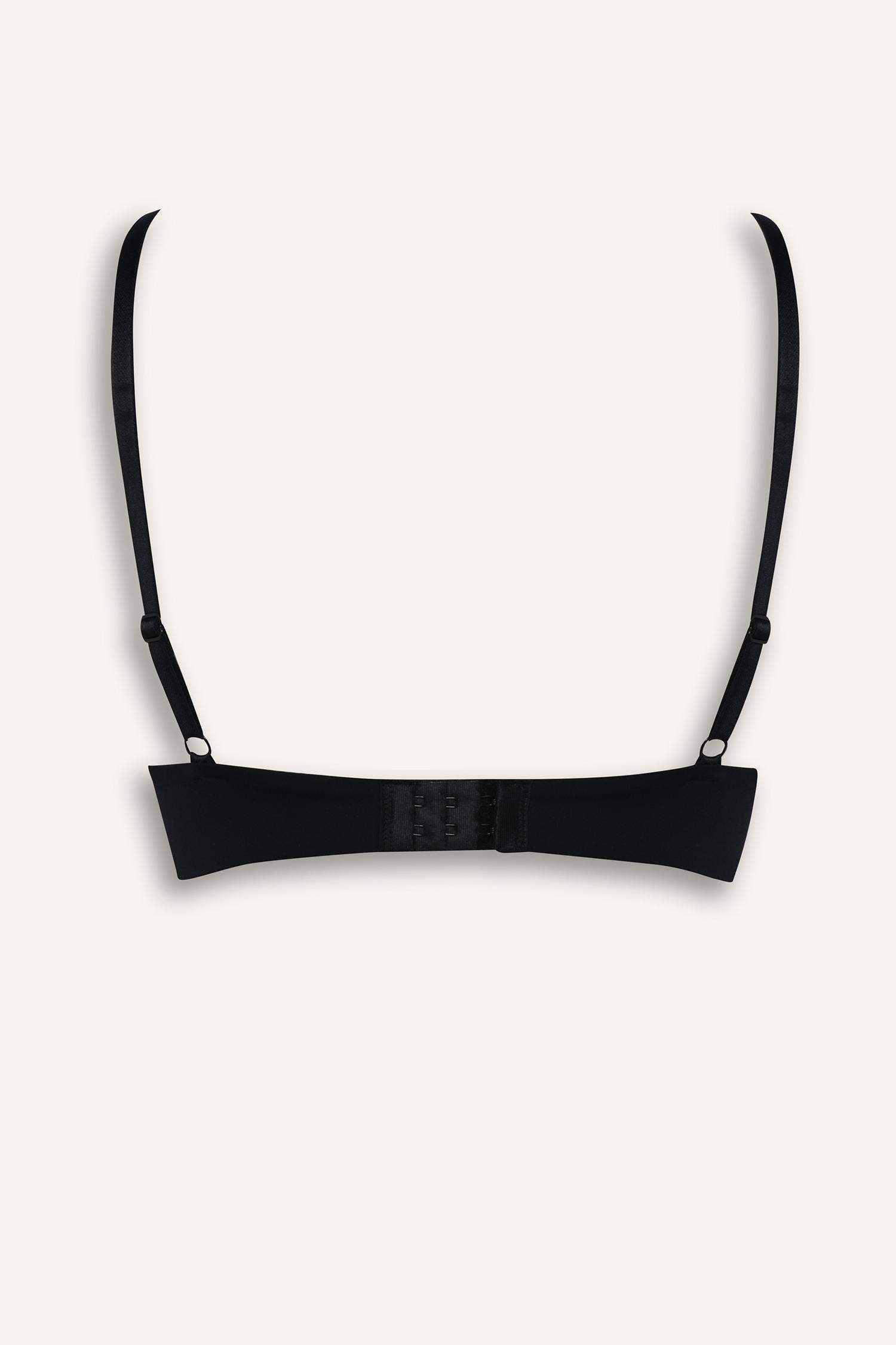 Push Up Micro Kaplı Yarım Dolgulu Balenli Tişört Bra Fall in Love