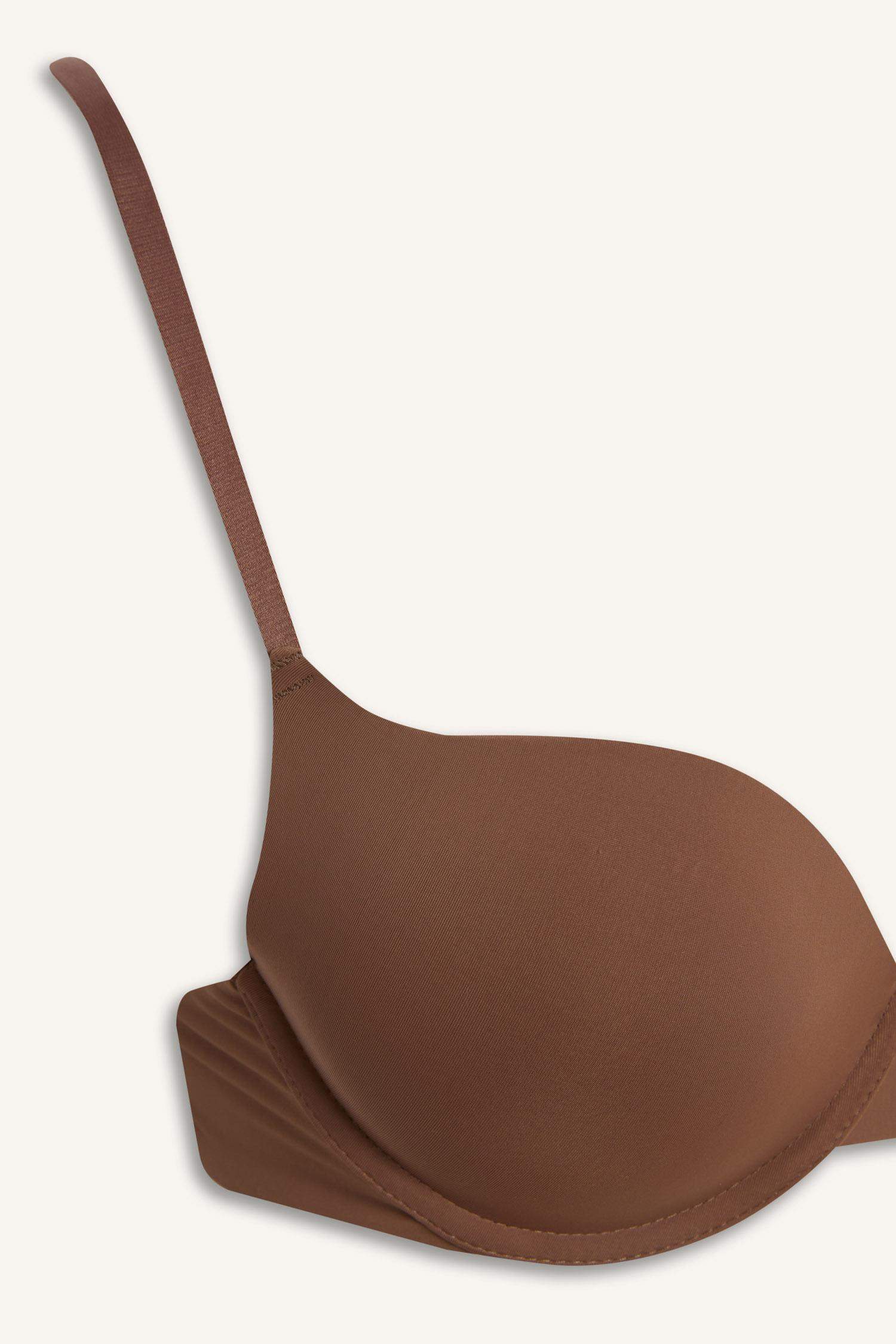 Push Up Micro Kaplı Yarım Dolgulu Balenli Tişört Bra Fall in Love