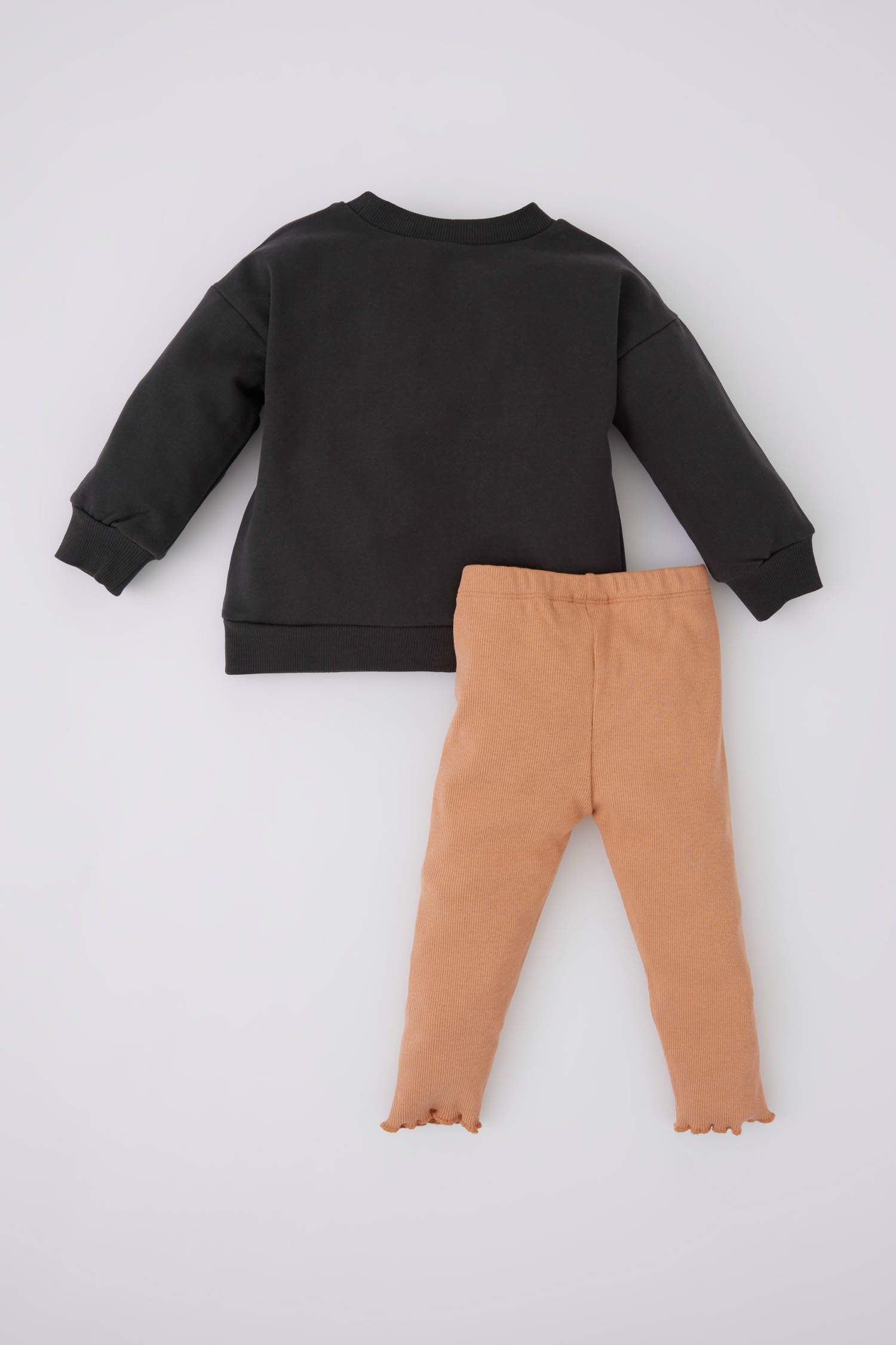 Ensemble En Tricot Tissu Sweat Fin Col Ras Du Cou Manche Longue 2 Bambi BéBé Fille