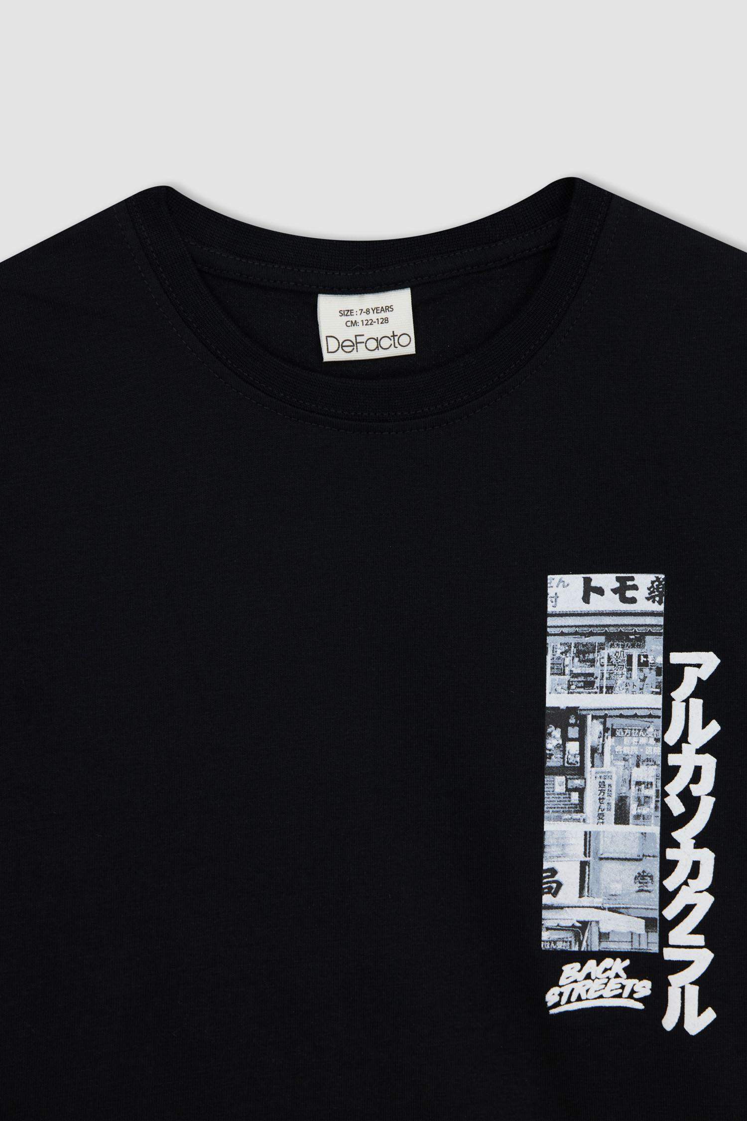 Ұлдарға дөңгелек жаға қысқа жеңді Қысқа жеңді футболка