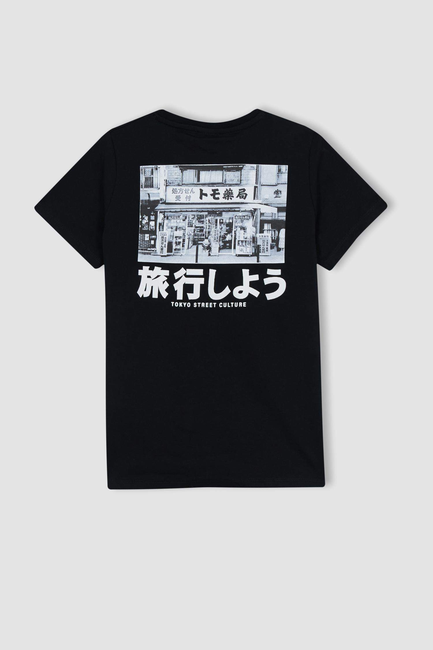 Ұлдарға дөңгелек жаға қысқа жеңді Қысқа жеңді футболка