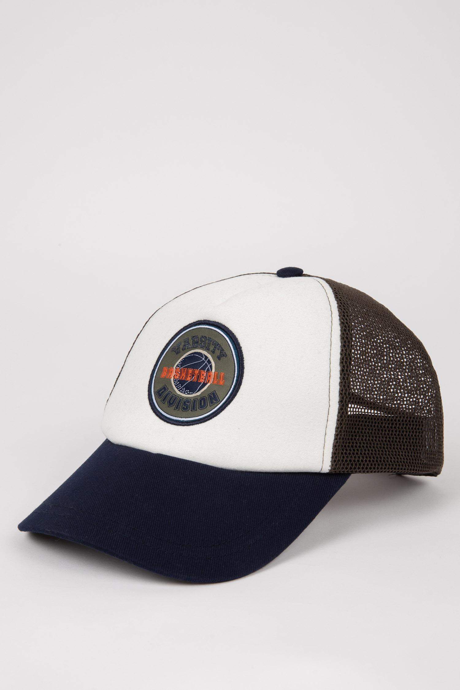 Erkek Etiket Baskılı Pamuklu Cap Şapka