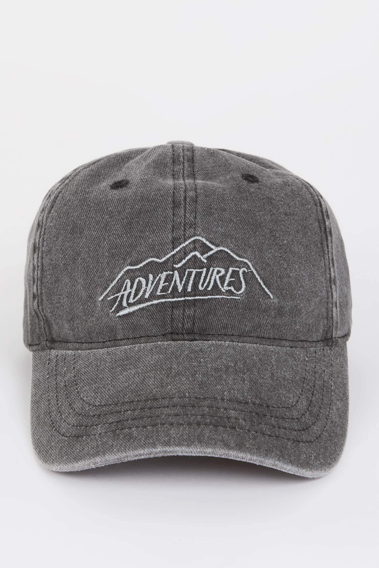 Erkek Nakışlı Jean Cap Şapka