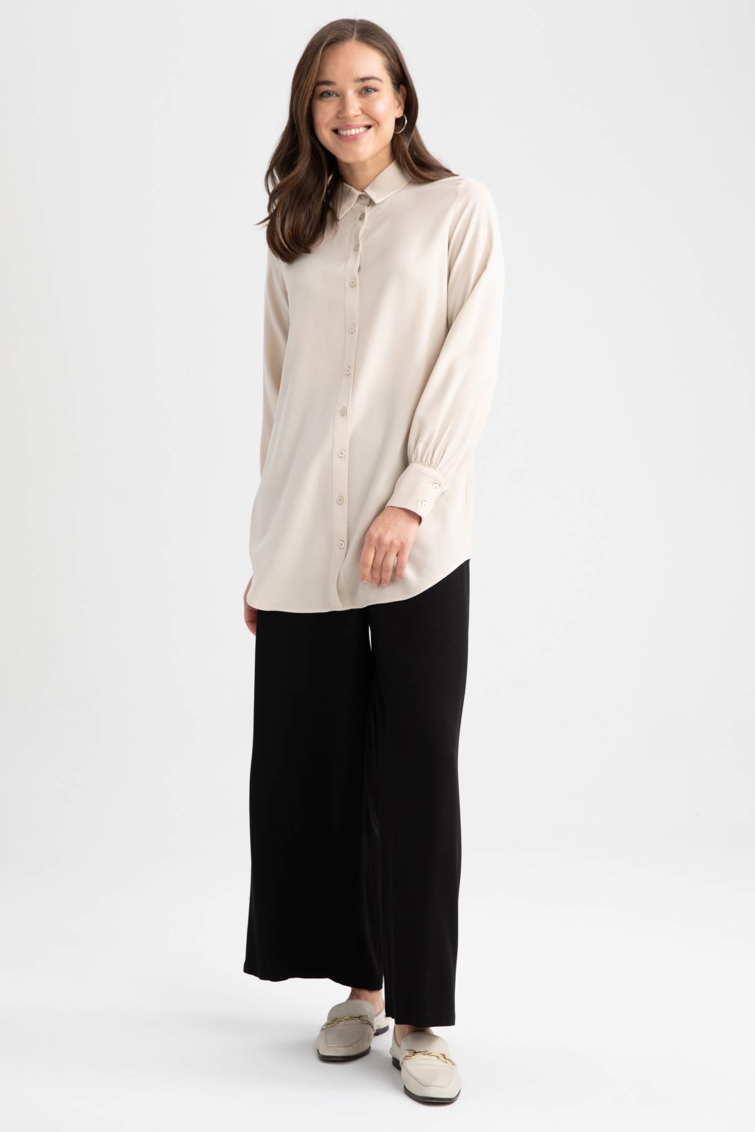 Regular Fit Long Sleeve Shirt Tunic