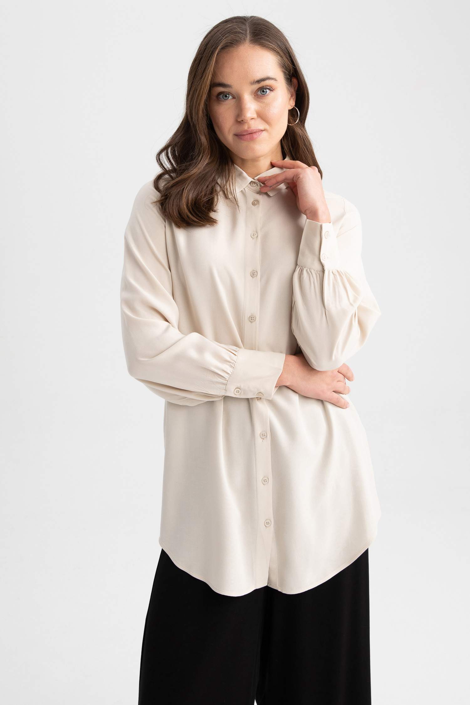 Regular Fit Long Sleeve Shirt Tunic