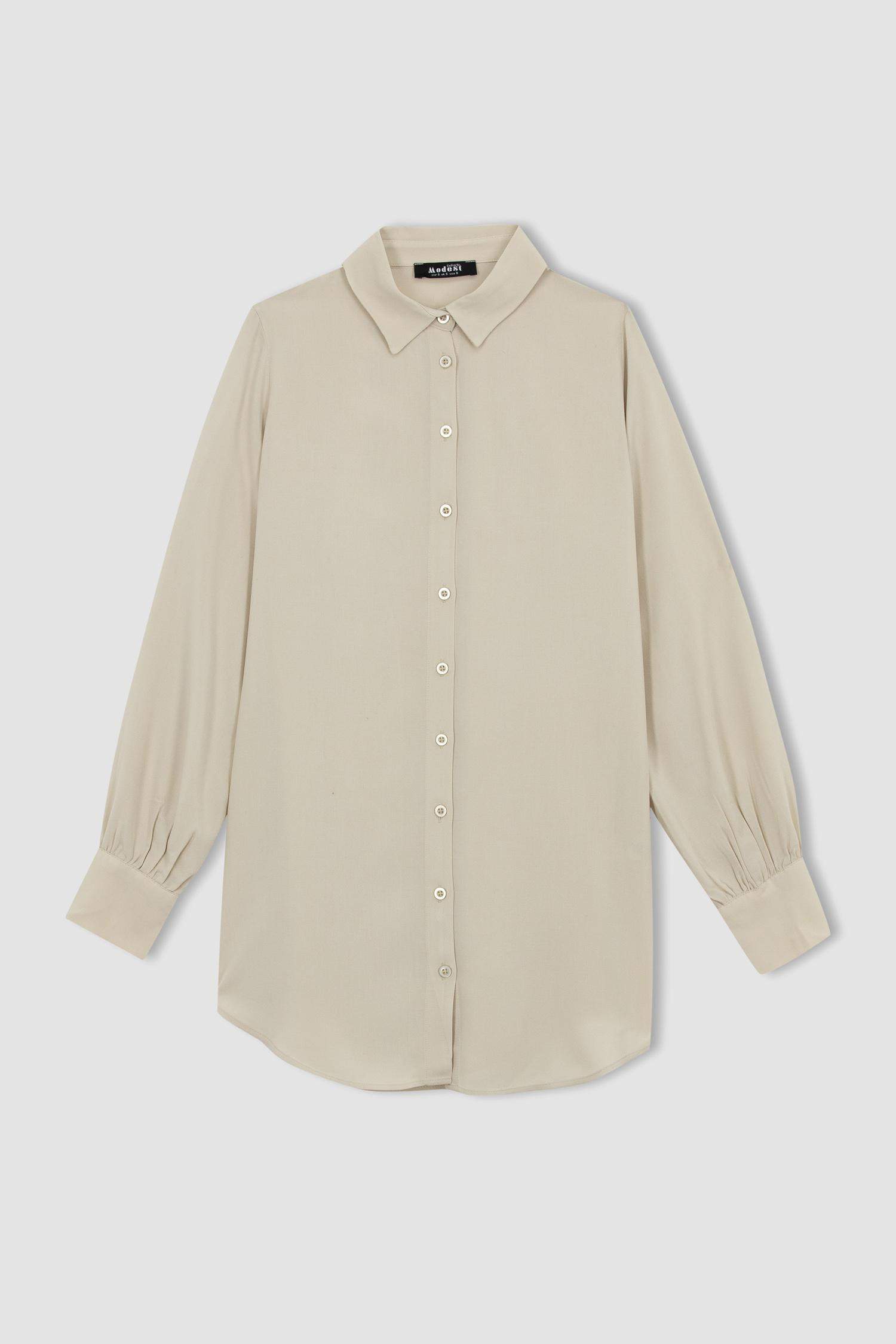 Regular Fit Long Sleeve Shirt Tunic