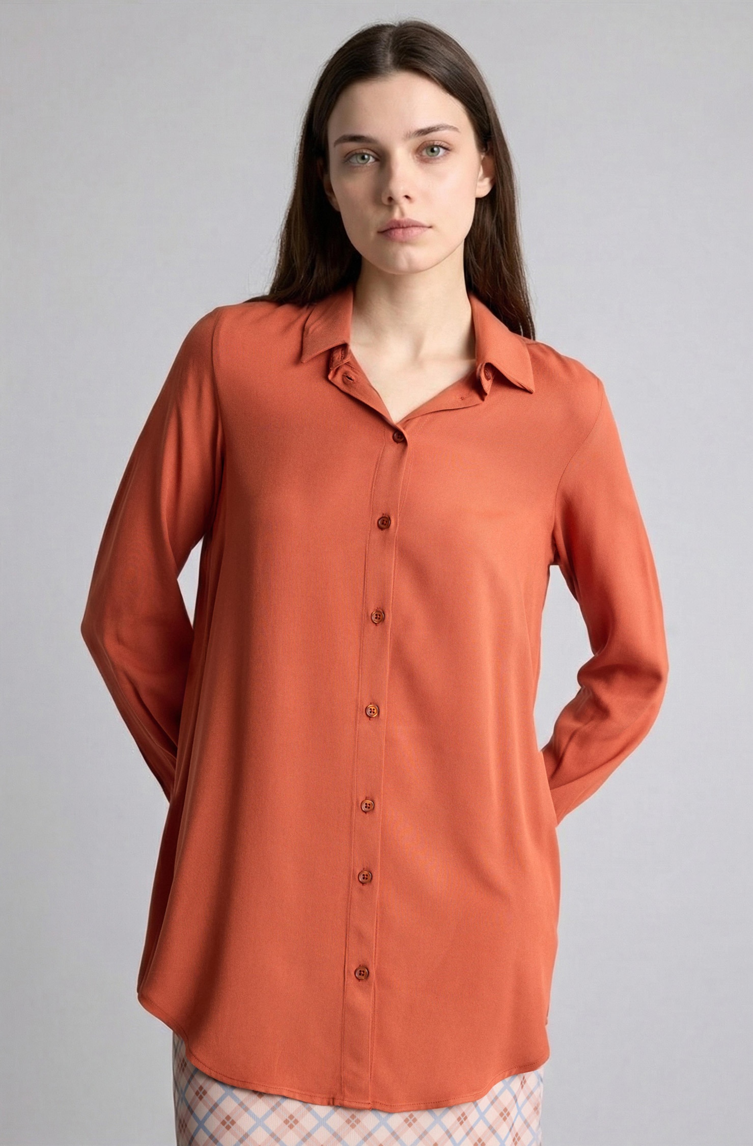 DeFacto Regular Fit Basic Gömlek Tunik