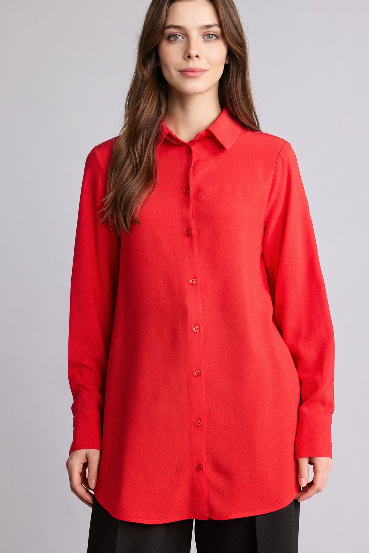 DeFacto Regular Fit Basic Gömlek Tunik