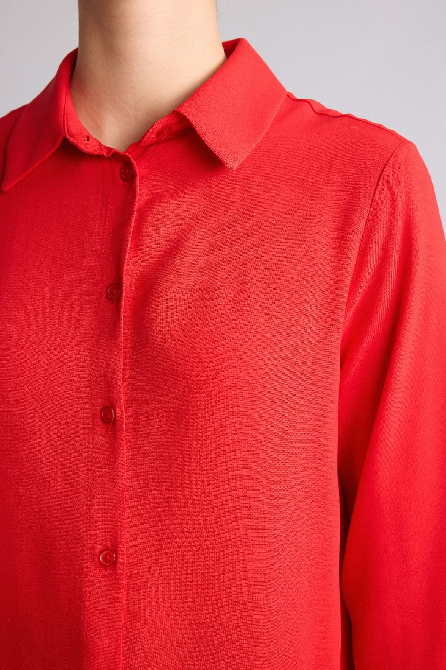 DeFacto Regular Fit Basic Gömlek Tunik görsel 4