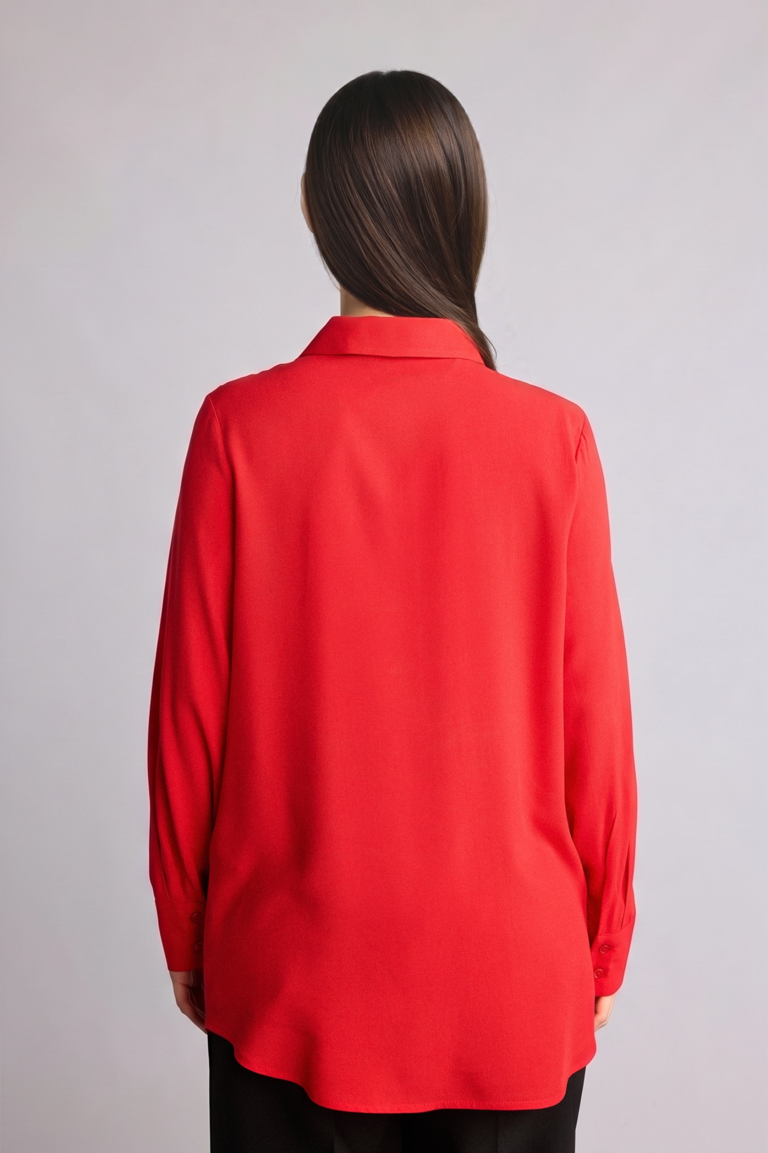 DeFacto Regular Fit Basic Gömlek Tunik görsel 5