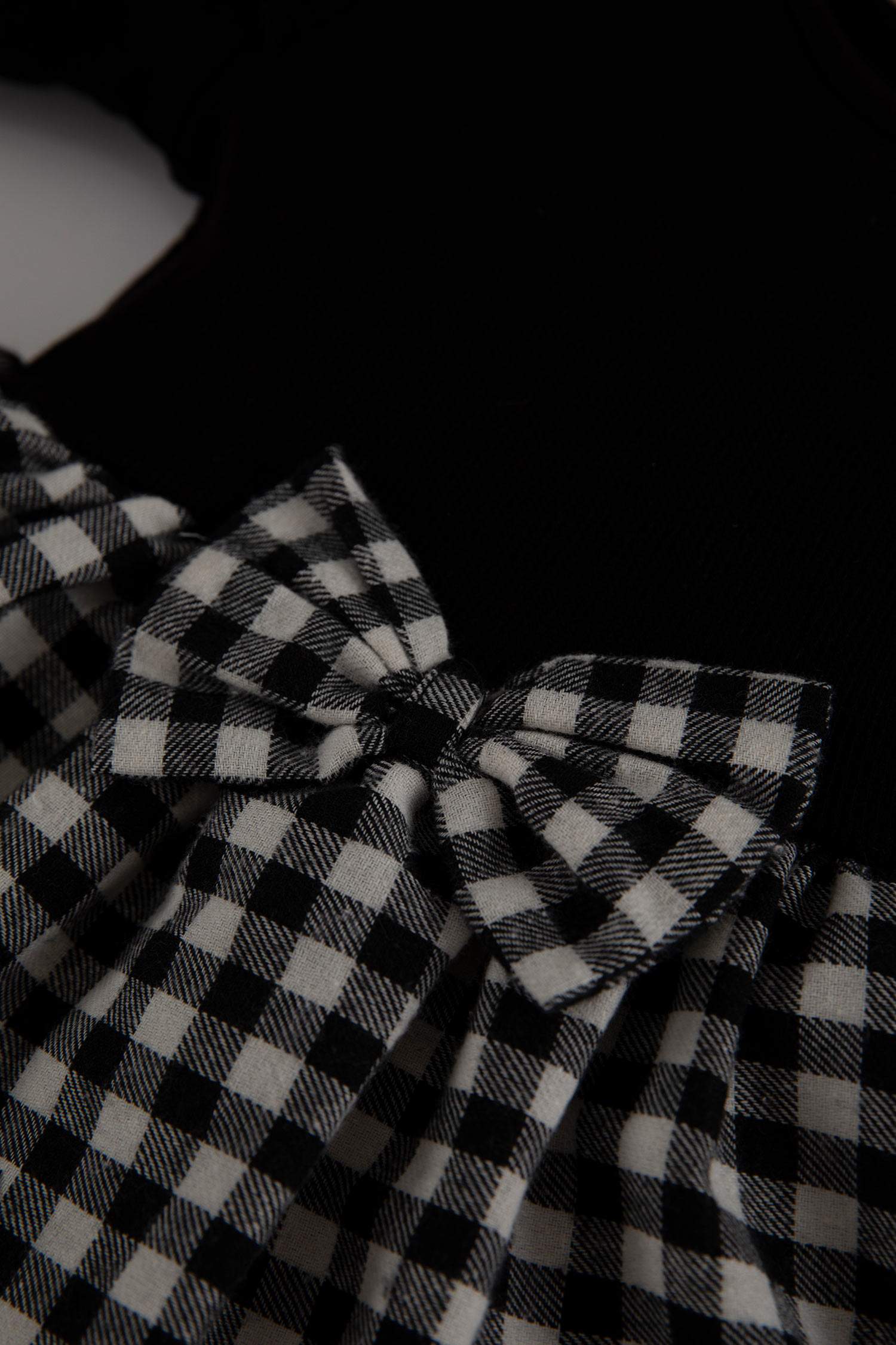 2 piece Regular Fit Plaid Long Sleeve Woven Dress