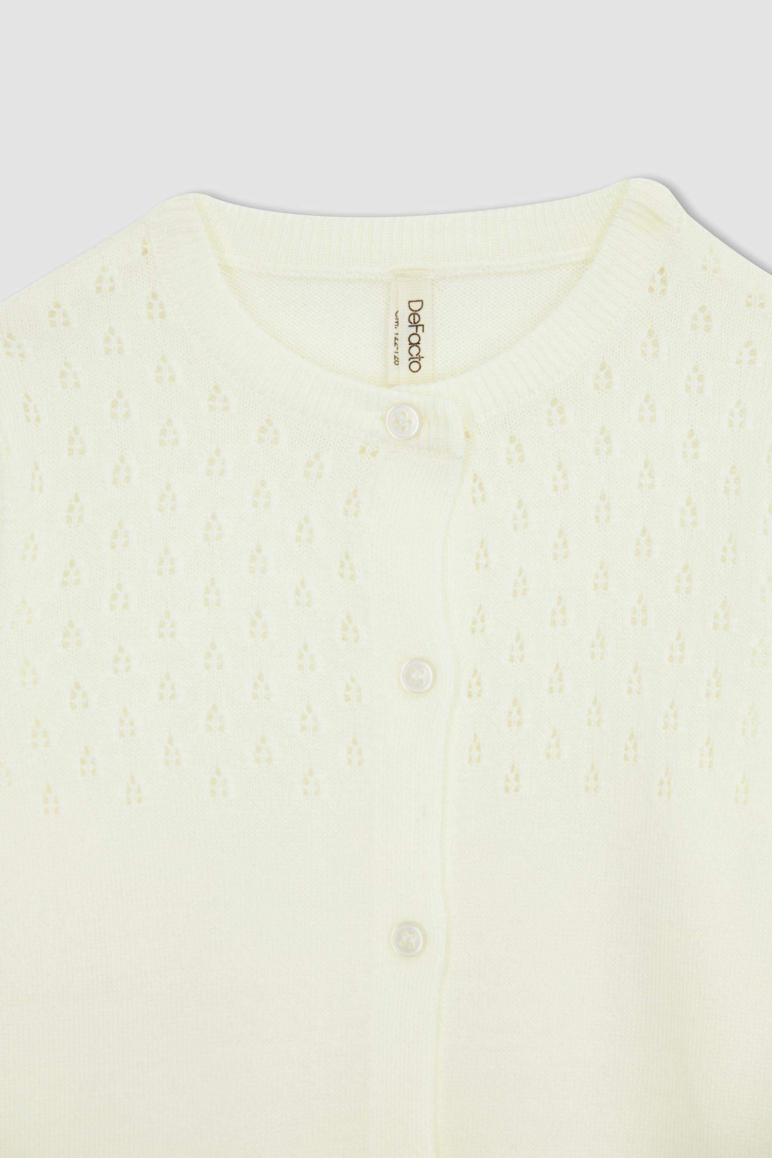 Girls Crew Neck Cardigan