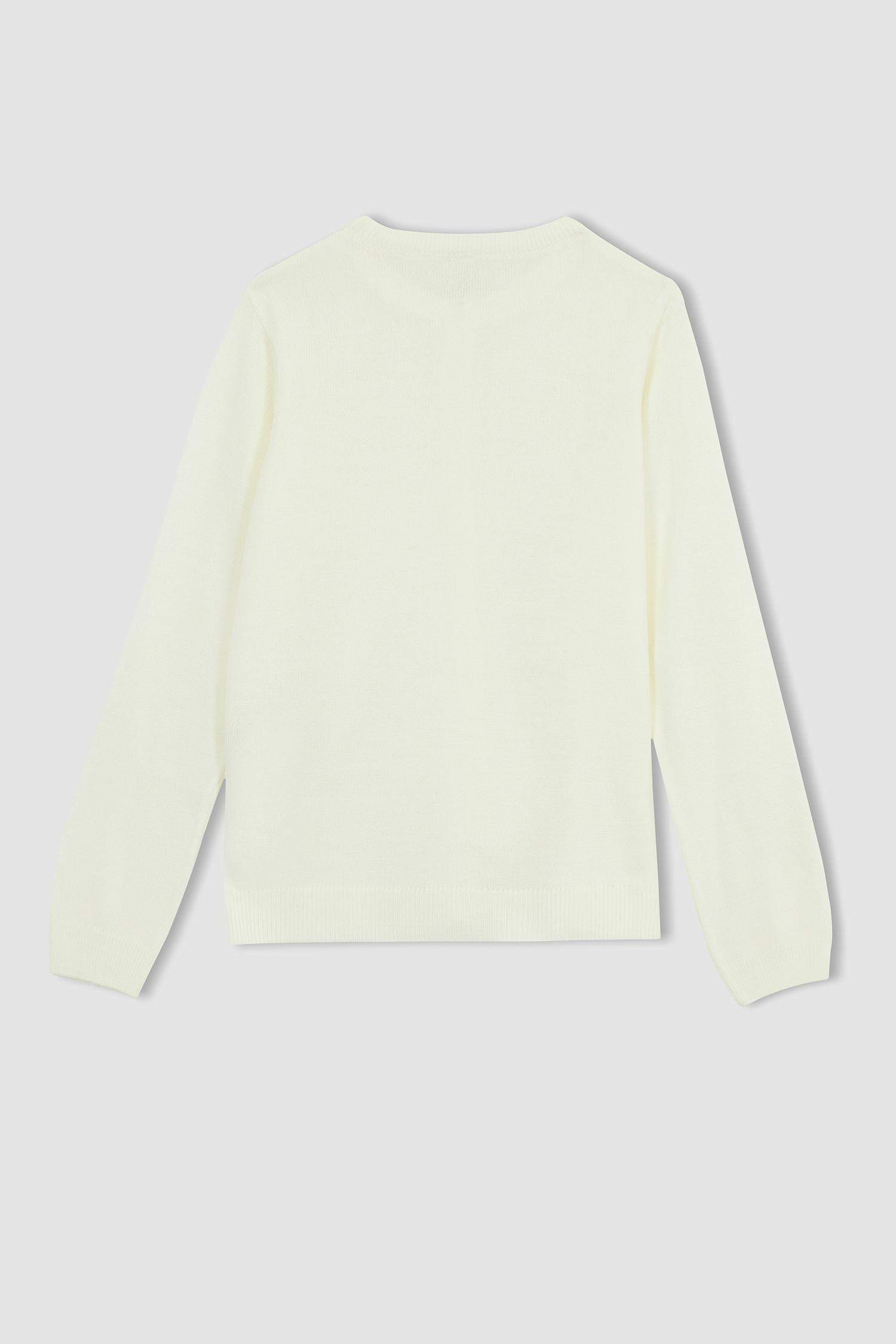 Girls Crew Neck Cardigan