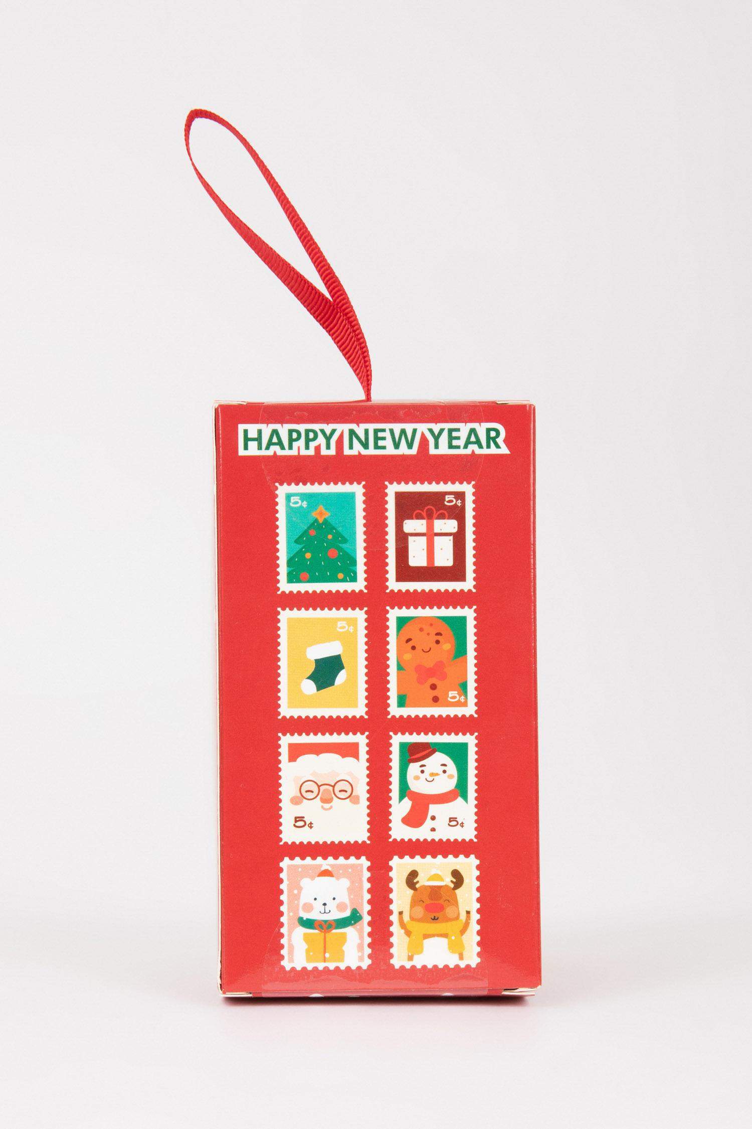 جوارب بنات قطنية طويلة بطباعة الكريسمس - 3 قطع