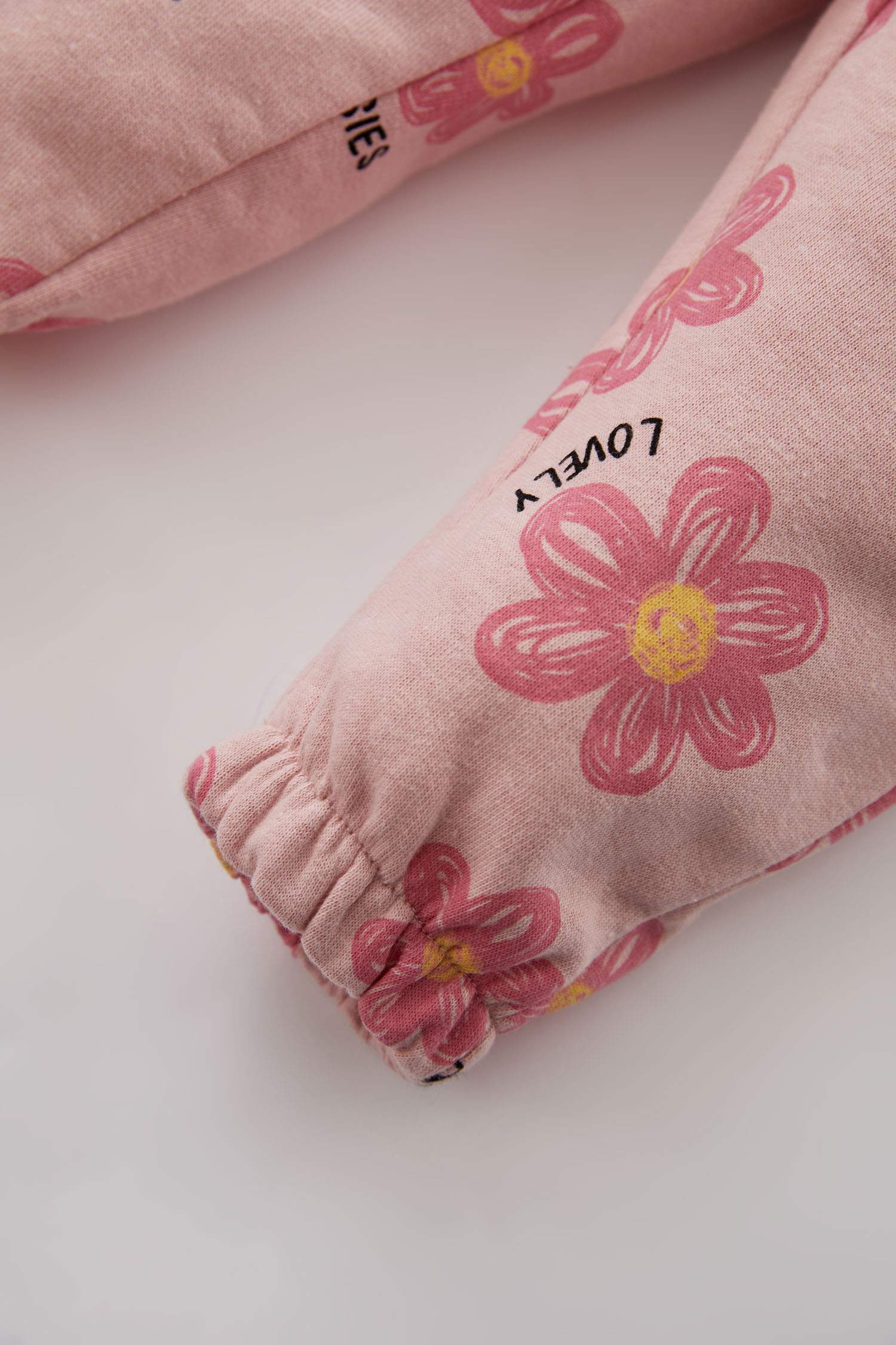 Kız Bebek Çiçekli Paperbag Bel Eşofman Alt