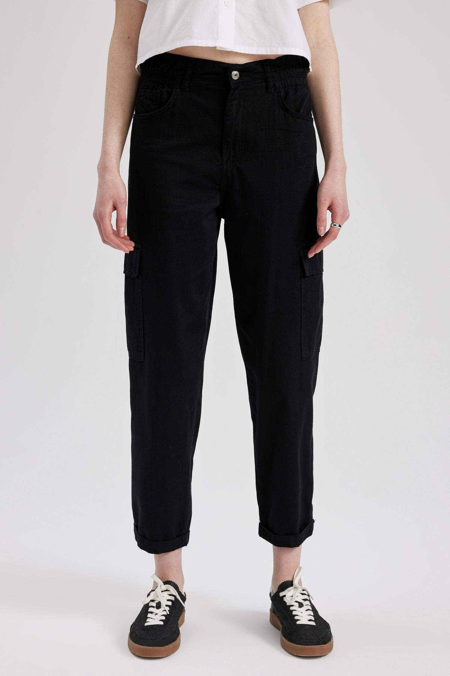 Paperbag Cargo Gabardine Cotton Trousers