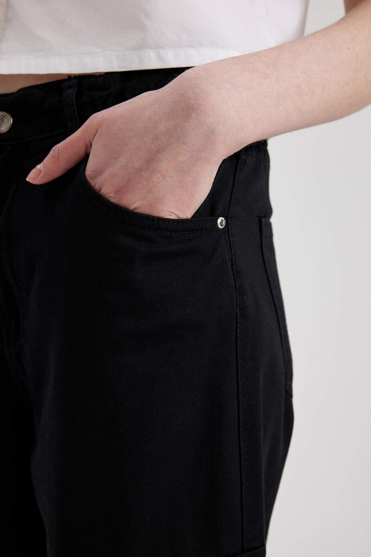Paperbag Cargo Gabardine Cotton Trousers