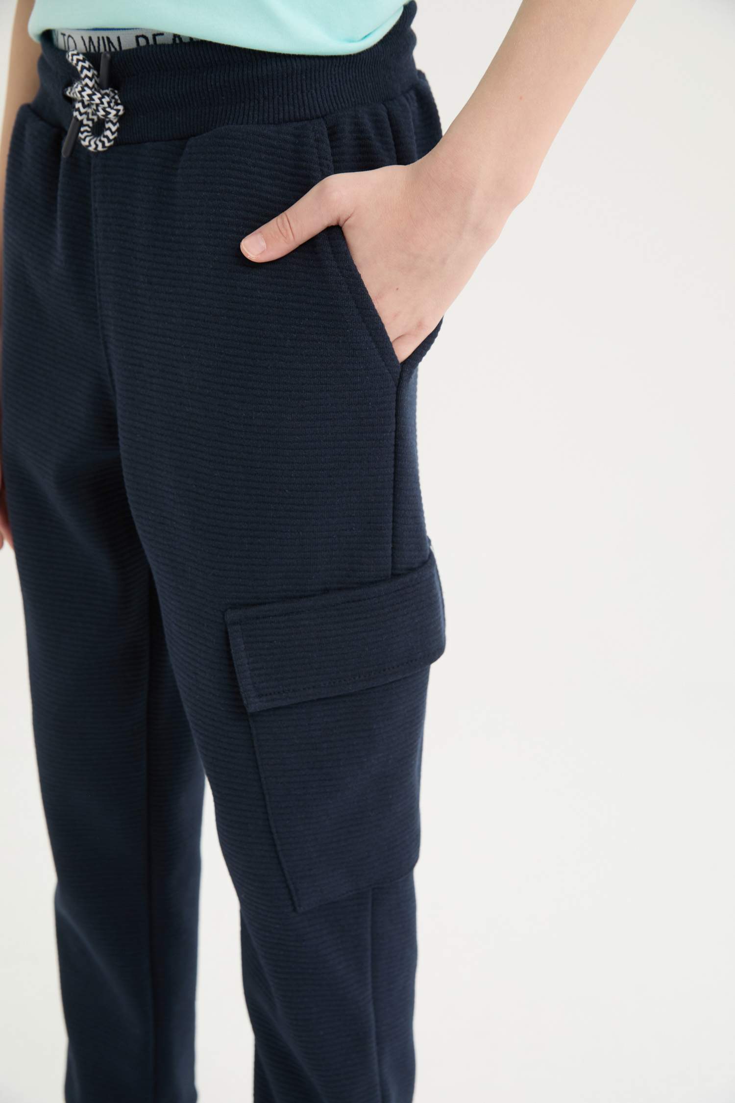 Erkek Çocuk Beli Paçası Lastikli Cepli Jogger Eşofman Altı