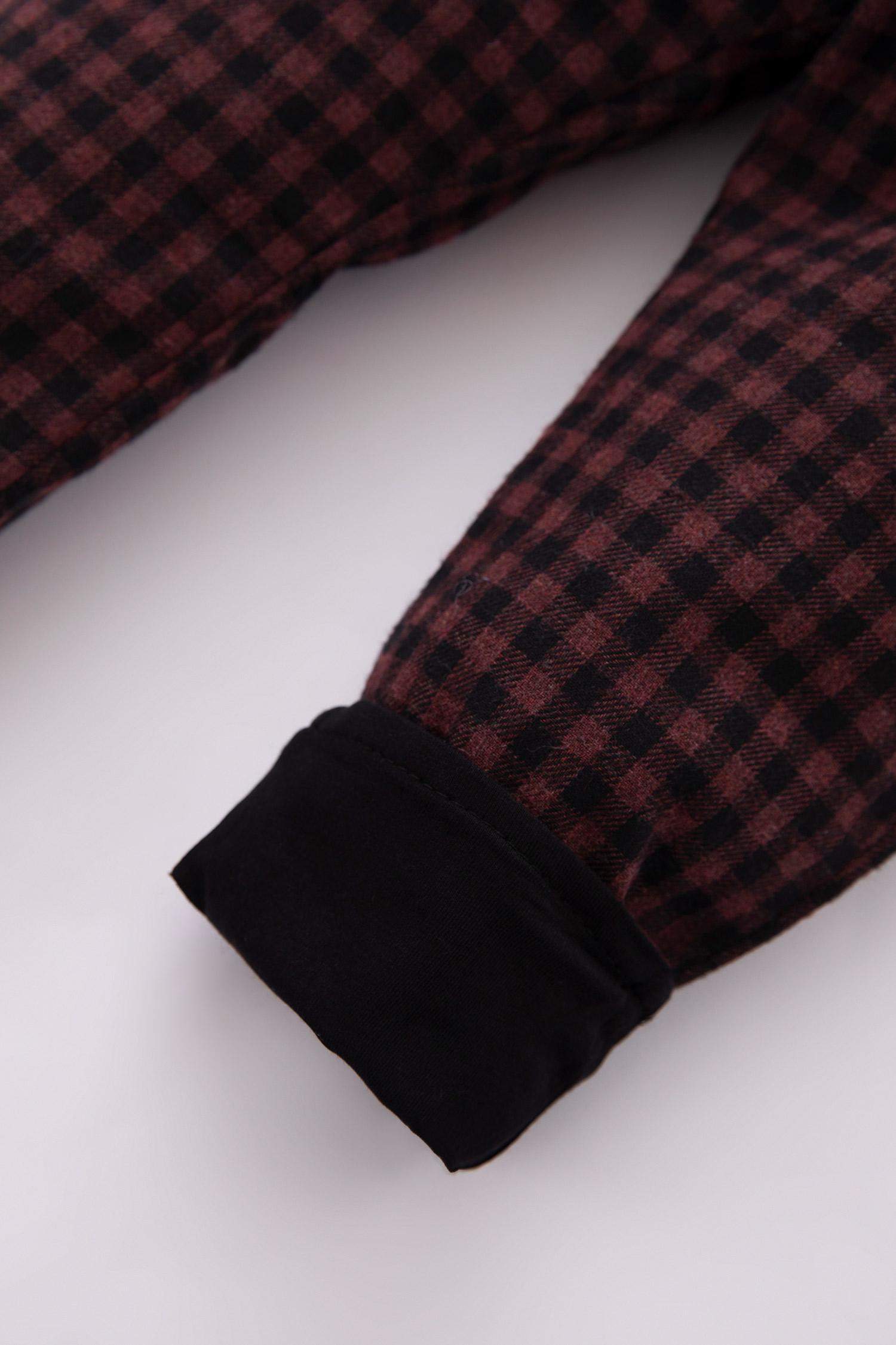 Брюки стандартного кроя с эластичным поясом в клетку для малышей мальчиков