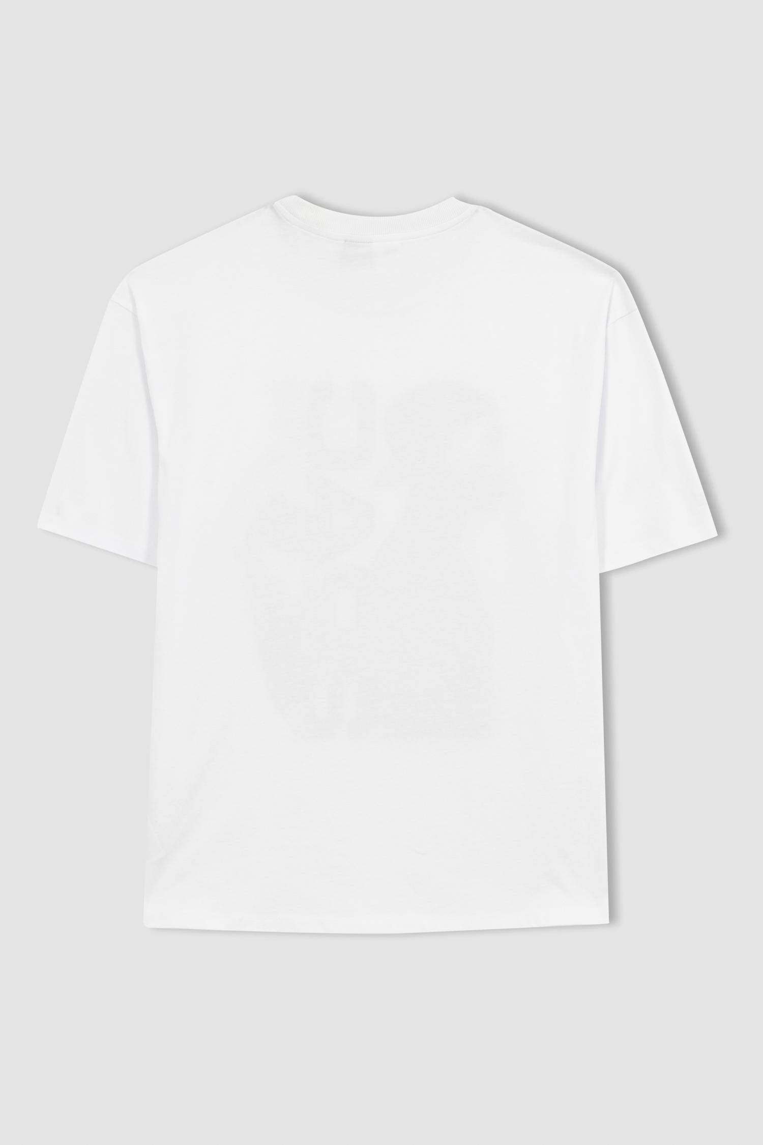 تي شيرت اوفر سايز بياقة مستديرة من توباك