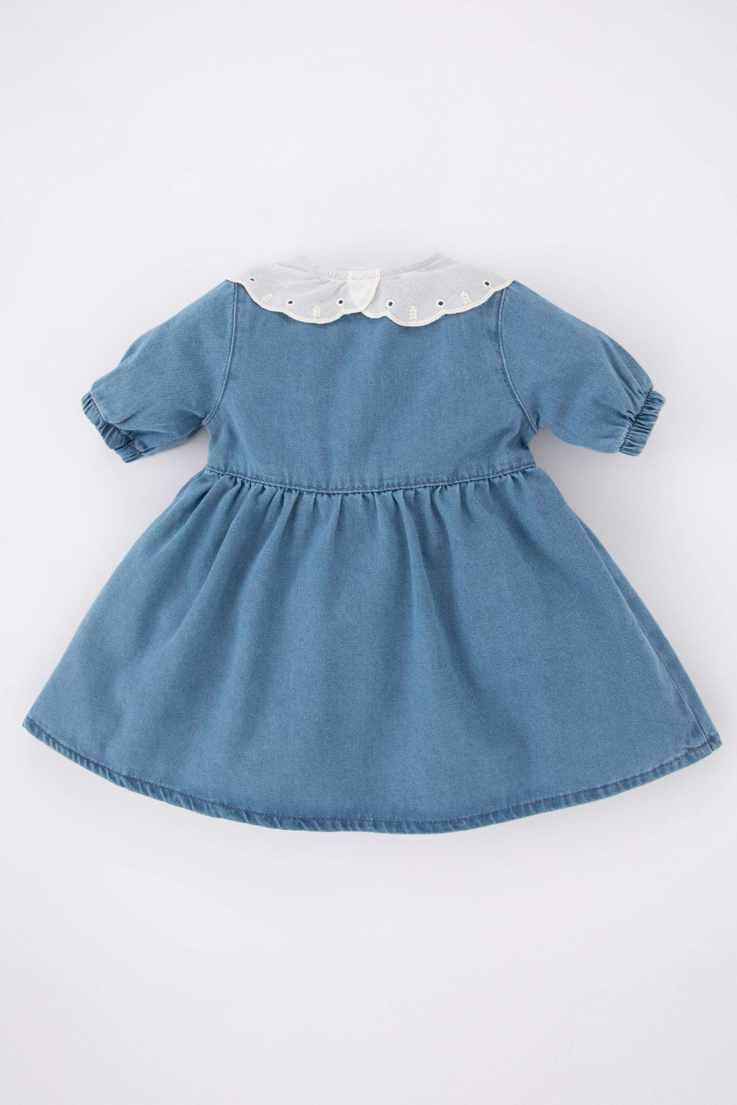 Джинсовое платье с длинным рукавом