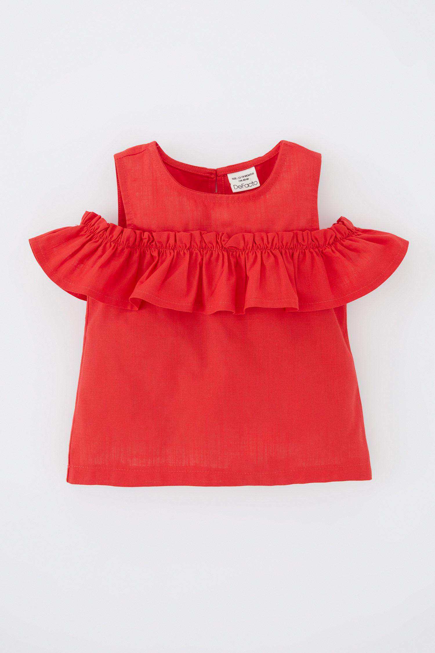 Сорочка стандартного крою з льону для малюків дівчаток