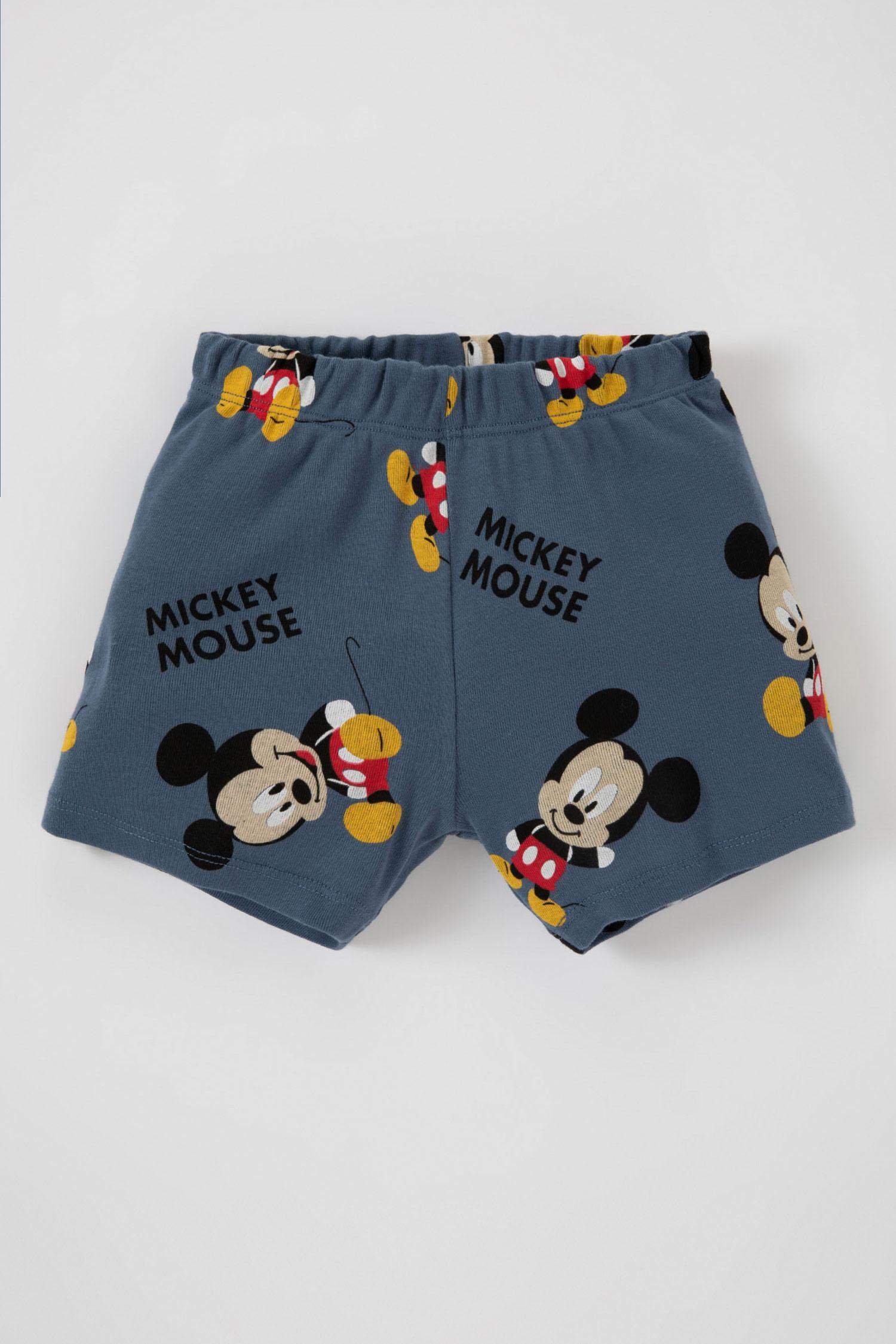 Baby Boy Disney Mickey & Minnie Crew Neck Ribbed 2 Piece Pajama Set